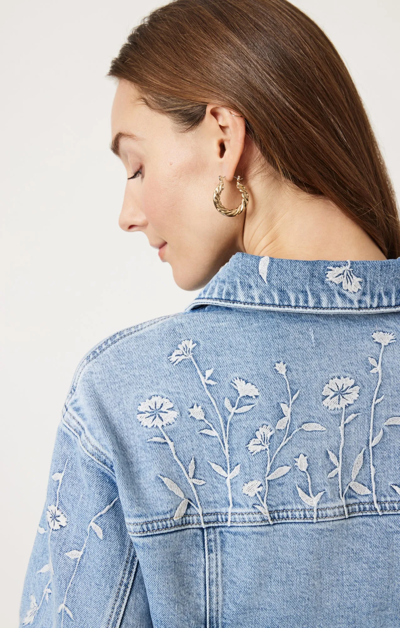 HARMONY DENIM JACKET IN LIGHT BLUE BLOOM DENIM sold by Mavi product image thumbnail 5