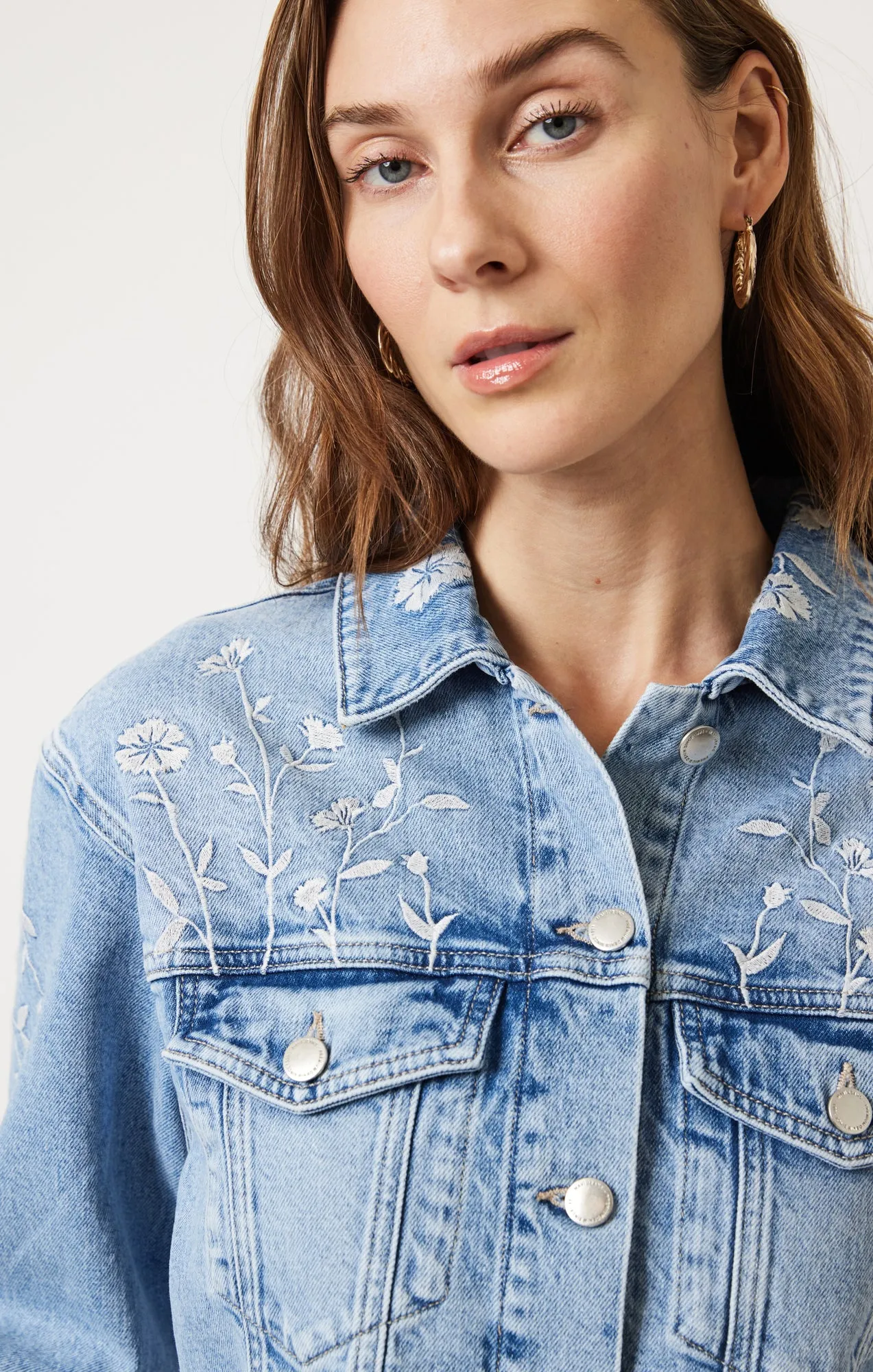 HARMONY DENIM JACKET IN LIGHT BLUE BLOOM DENIM sold by Mavi product image thumbnail 4
