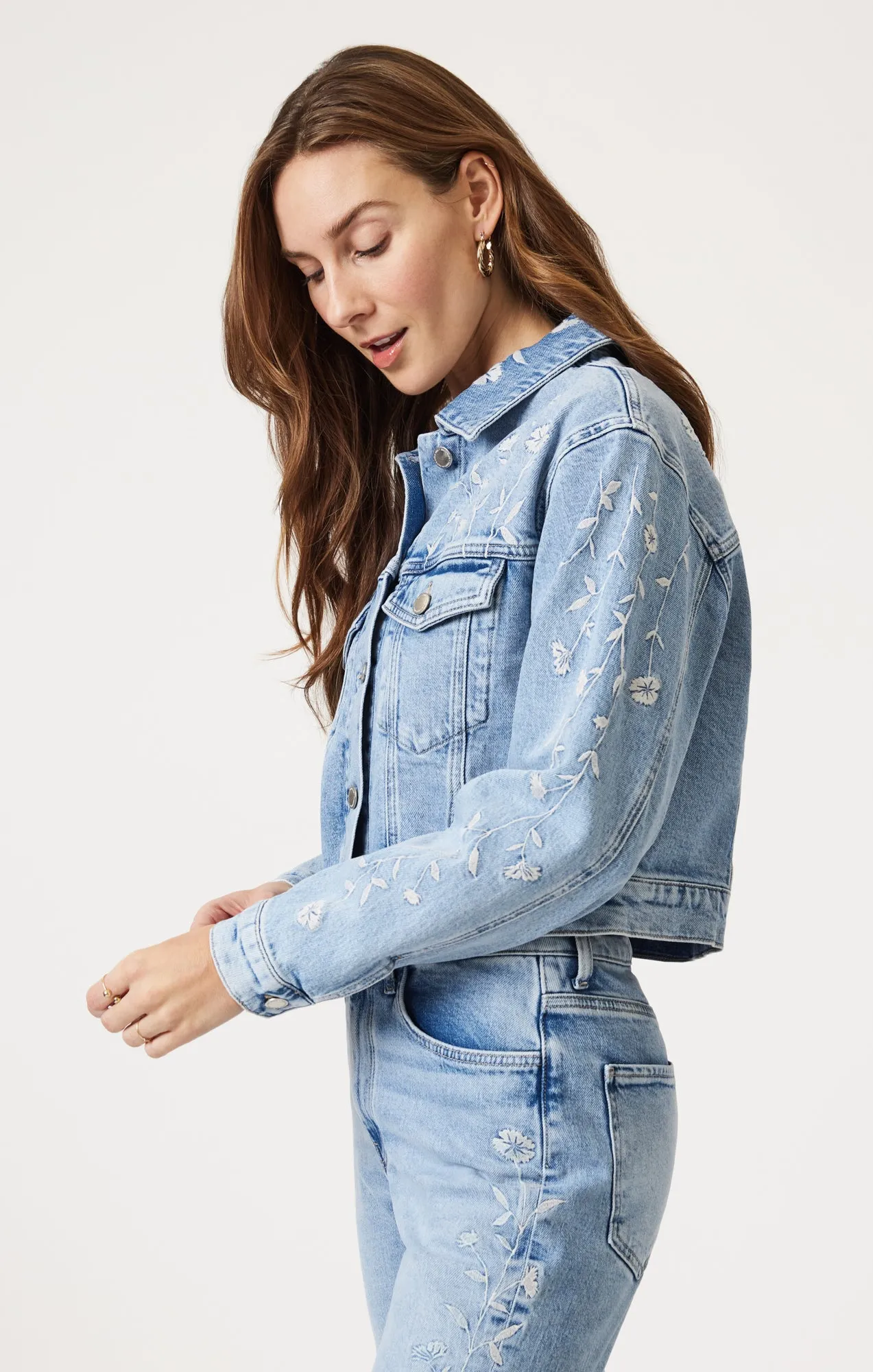 HARMONY DENIM JACKET IN LIGHT BLUE BLOOM DENIM sold by Mavi product image thumbnail 2