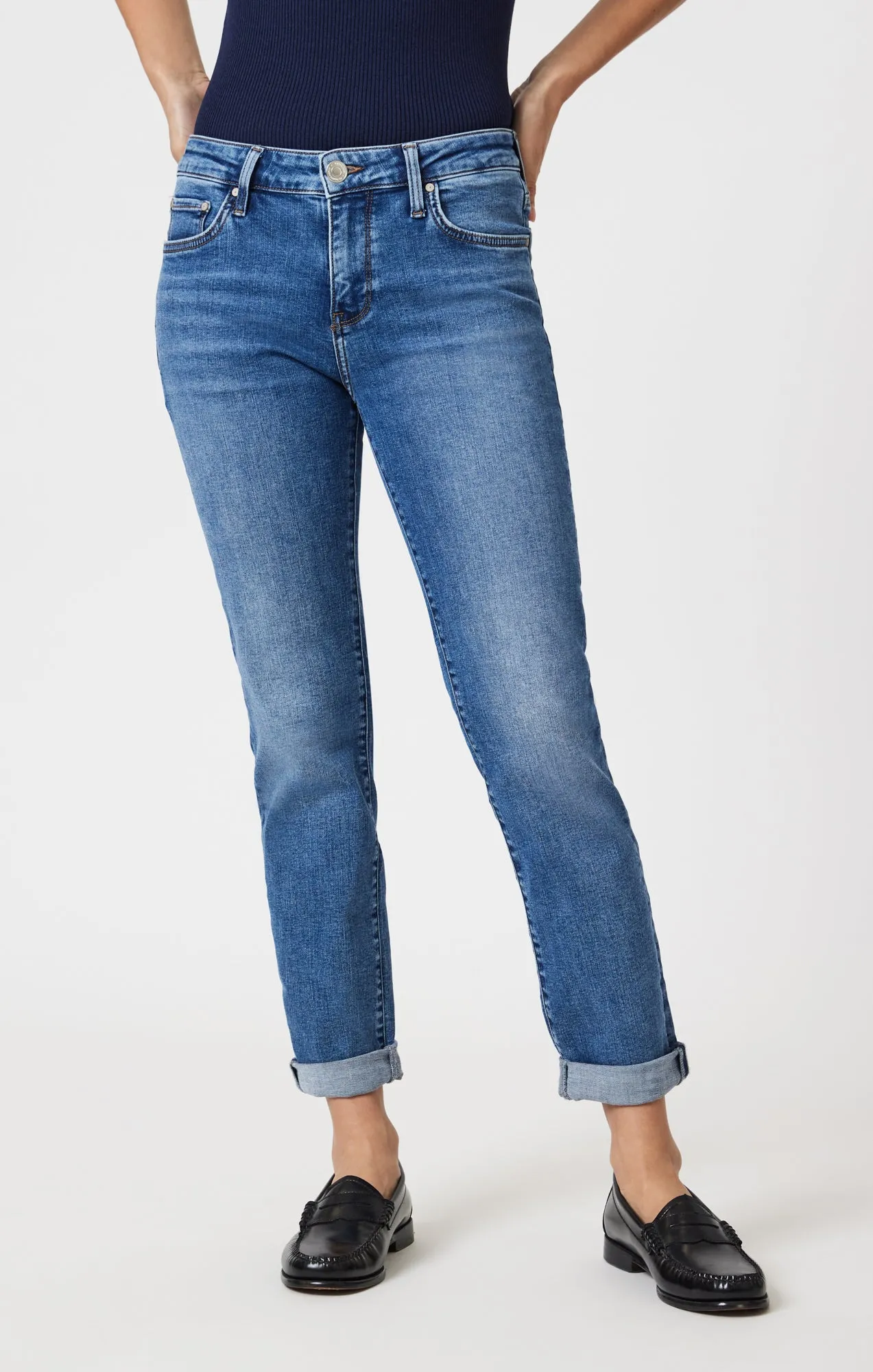 EMMA SLIM BOYFRIEND IN MID BRUSHED TRIBECA sold by Mavi product image thumbnail 4