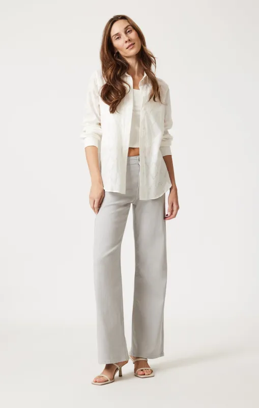 ALENA WIDE LEG IN MIRAGE GRAY FLEX BLUE sold by Mavi