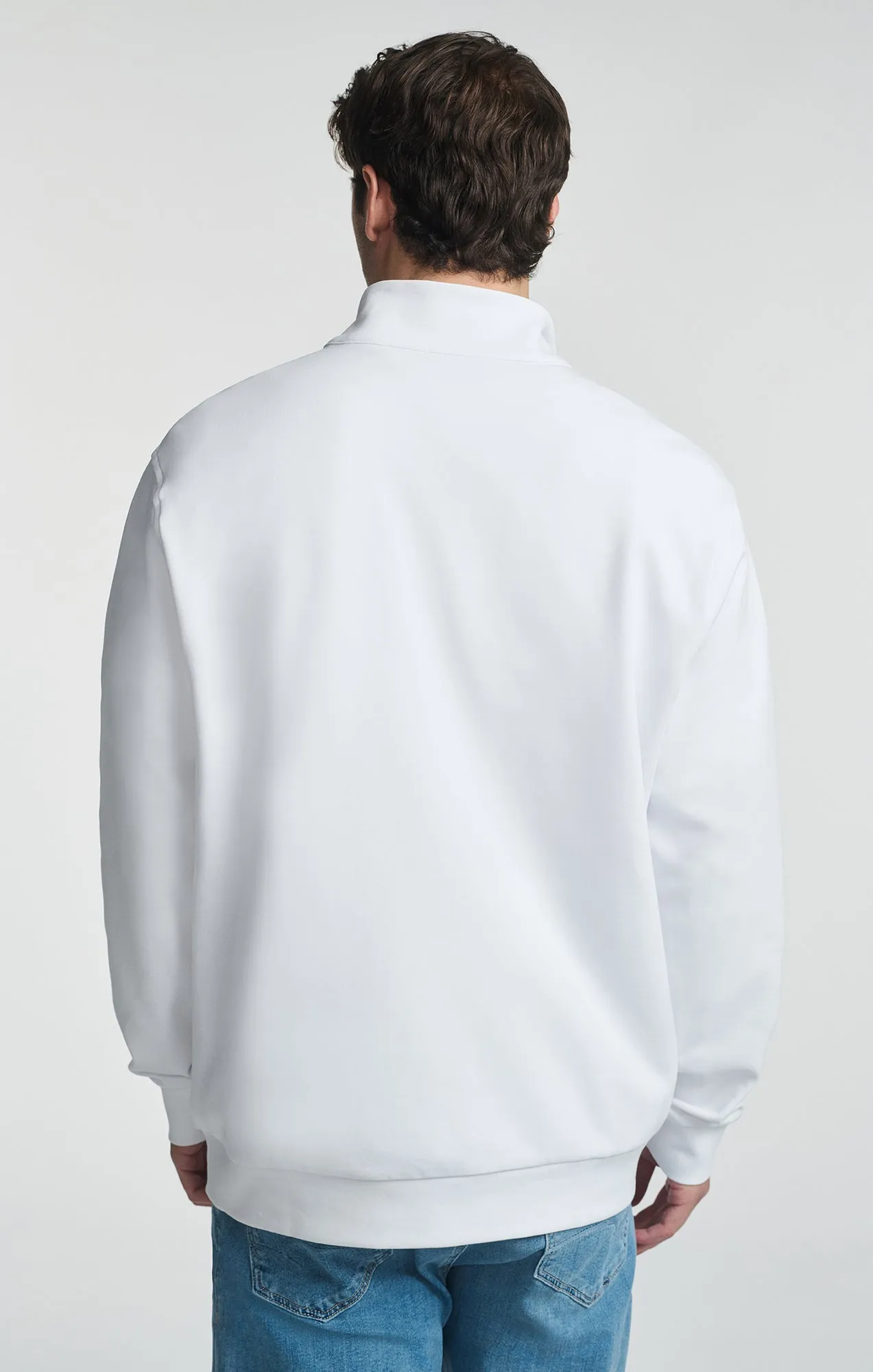 HALF ZIP SWEATSHIRT IN WHITE sold by Mavi product image thumbnail 2