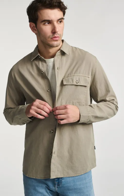 ONE POCKET BUTTON-UP SHIRT IN ROASTED CASHEW sold by Mavi