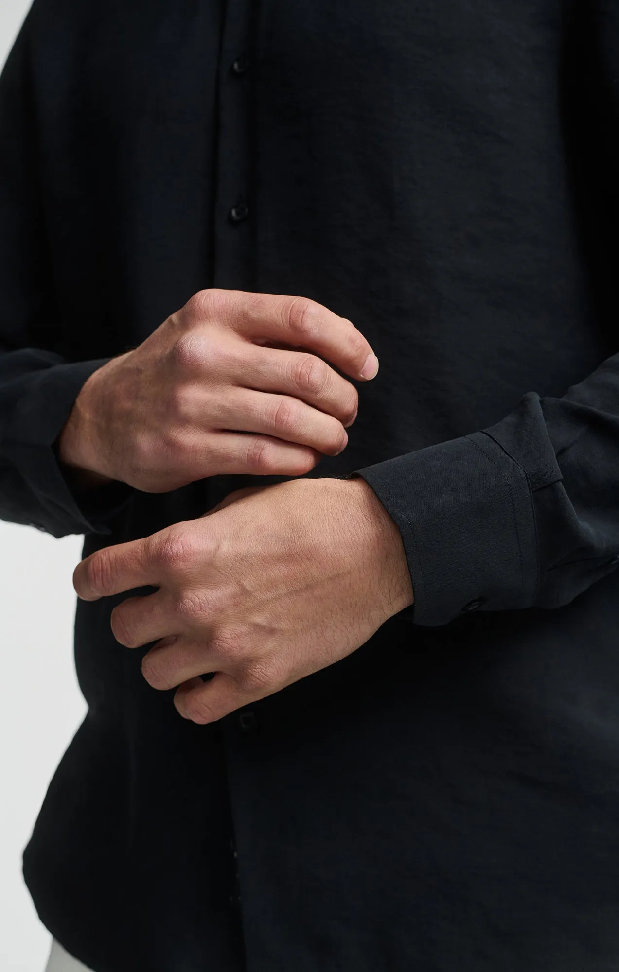 LONG SLEEVE BUTTON-UP SHIRT IN BLACK sold by Mavi product image thumbnail 3