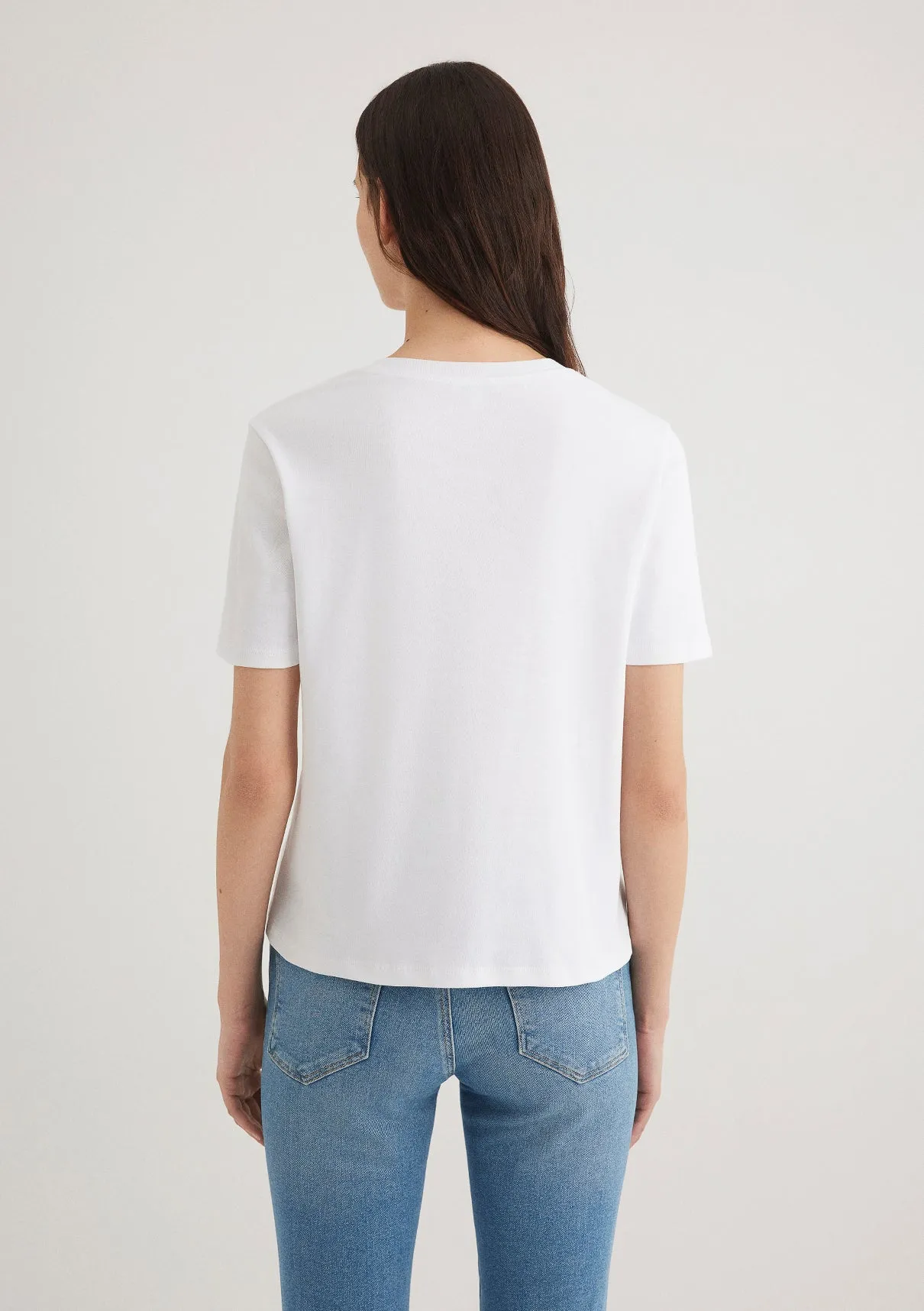 CASUAL SHORT SLEEVE CREW NECK T-SHIRT IN WHITE sold by Mavi product image thumbnail 2