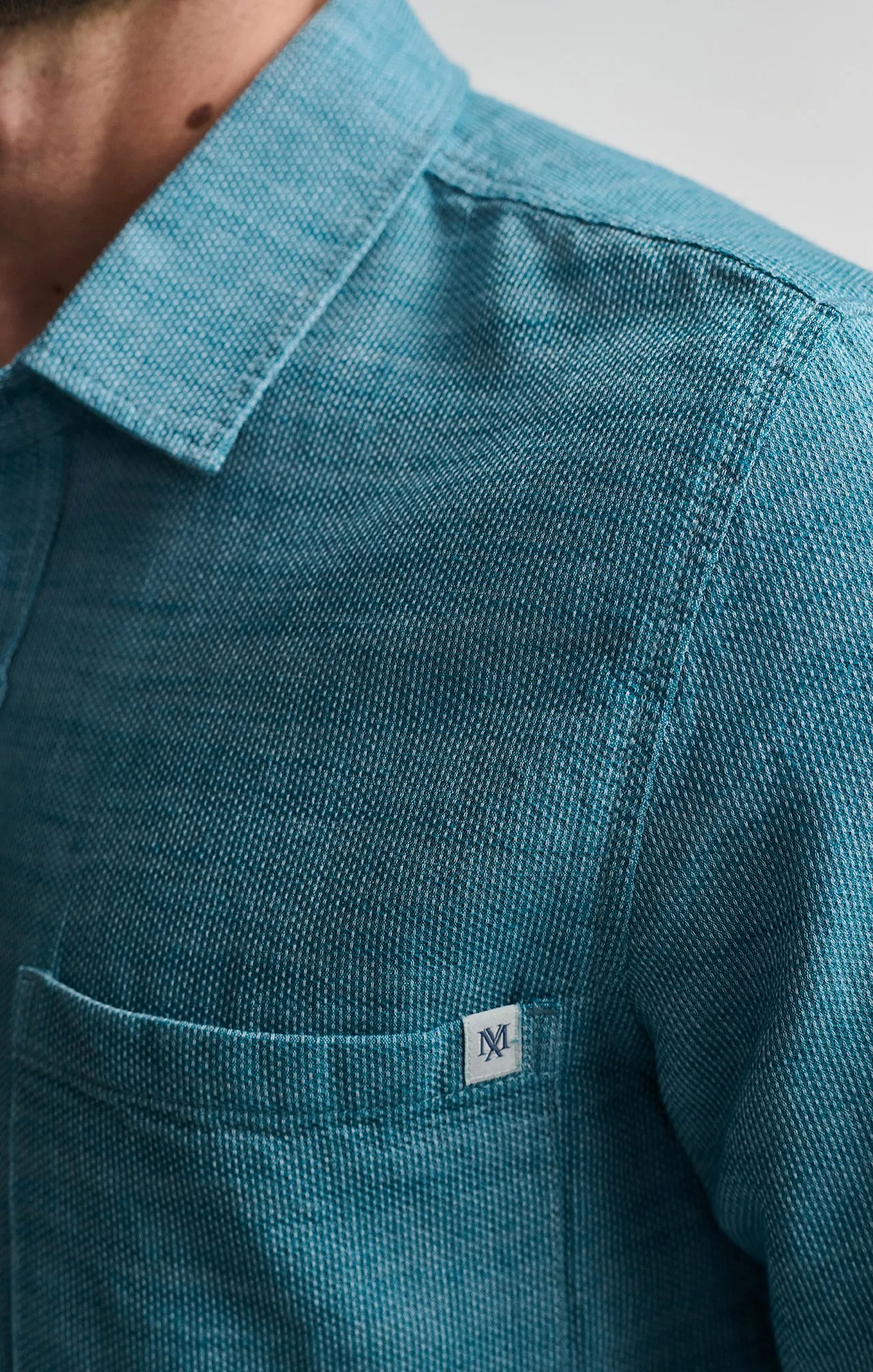 ONE POCKET LONG SLEEVE BUTTON-UP SHIRT IN STORM BLUE sold by Mavi product image thumbnail 4