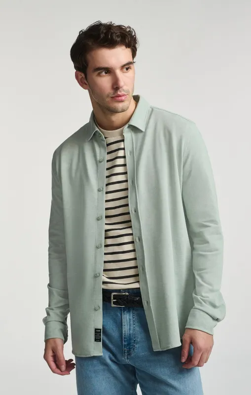 LONG SLEEVE BUTTON-UP SHIRT IN LILY PAD sold by Mavi