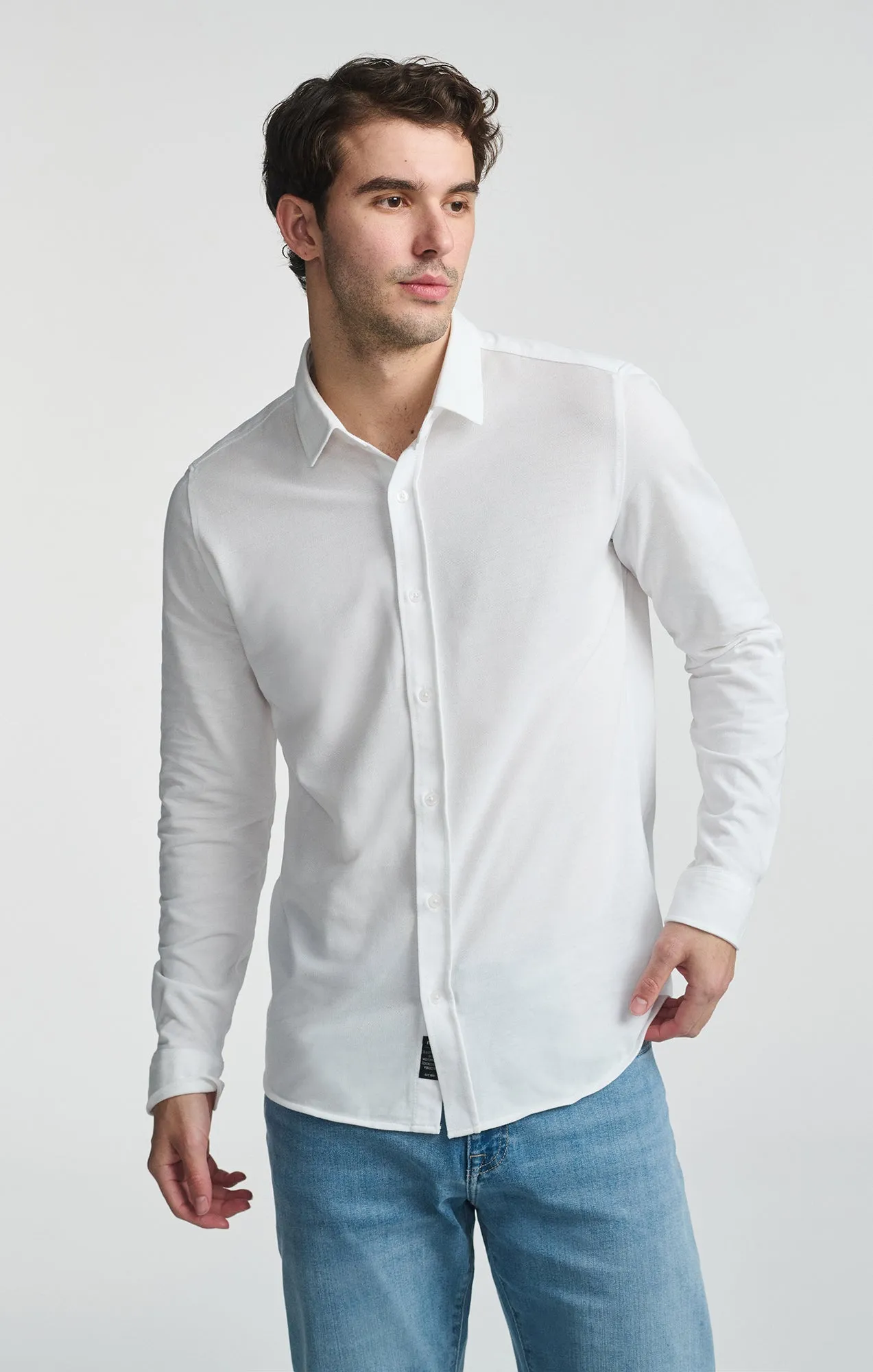 LONG SLEEVE BUTTON-UP SHIRT IN WHITE sold by Mavi