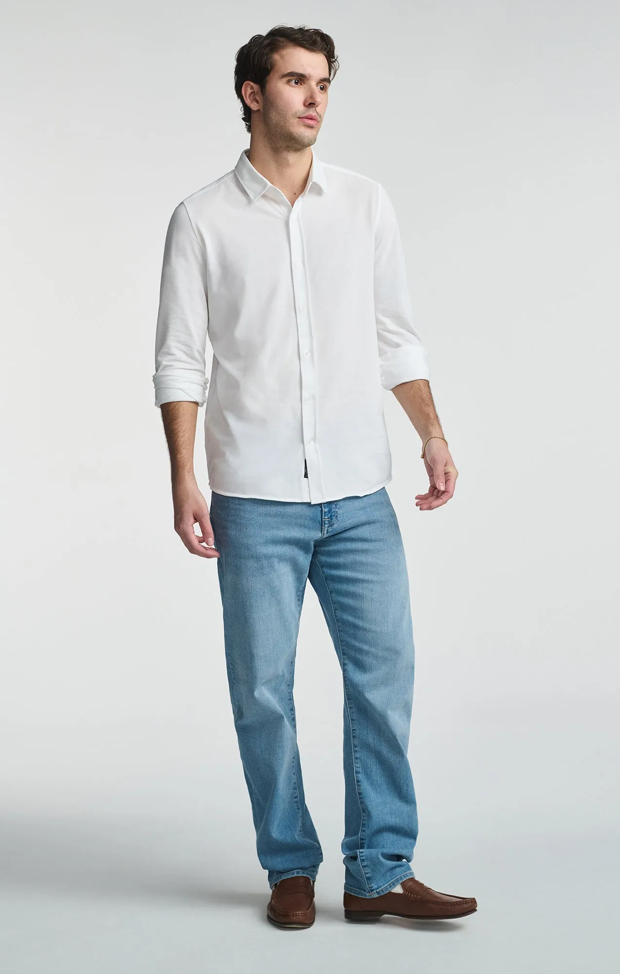 LONG SLEEVE BUTTON-UP SHIRT IN WHITE sold by Mavi product image thumbnail 2