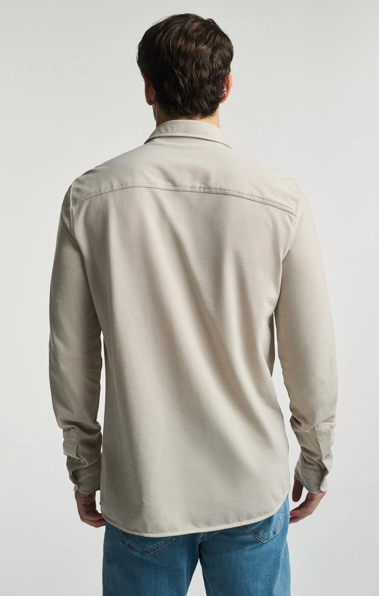 LONG SLEEVE BUTTON-UP SHIRT IN SILVER LINING sold by Mavi product image thumbnail 4