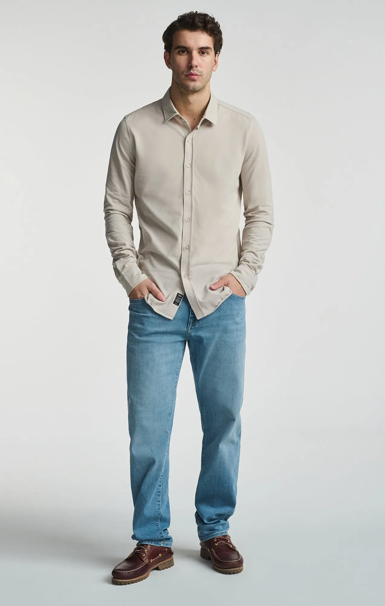LONG SLEEVE BUTTON-UP SHIRT IN SILVER LINING sold by Mavi product image thumbnail 2