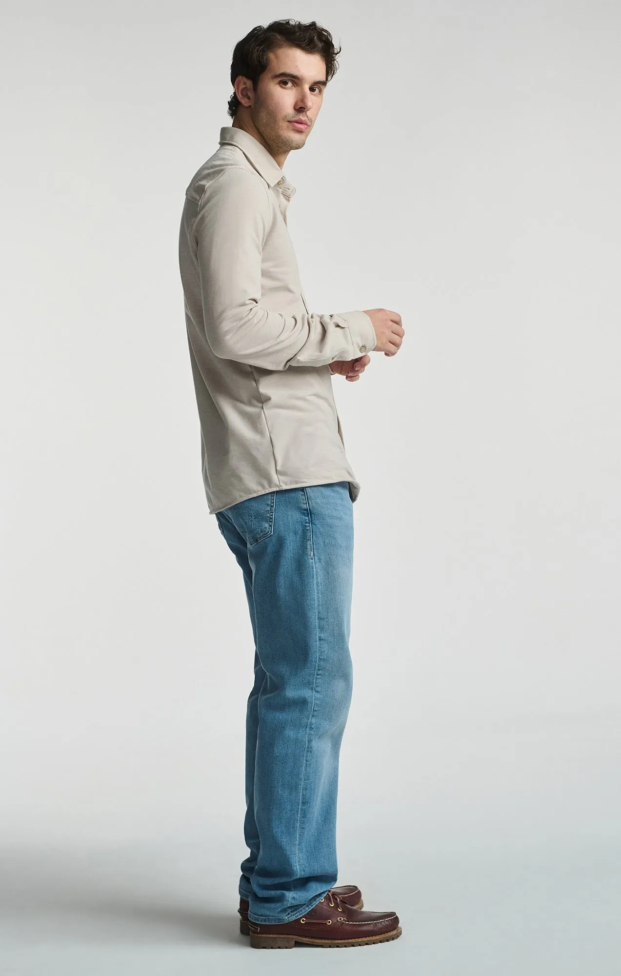 LONG SLEEVE BUTTON-UP SHIRT IN SILVER LINING sold by Mavi product image thumbnail 3