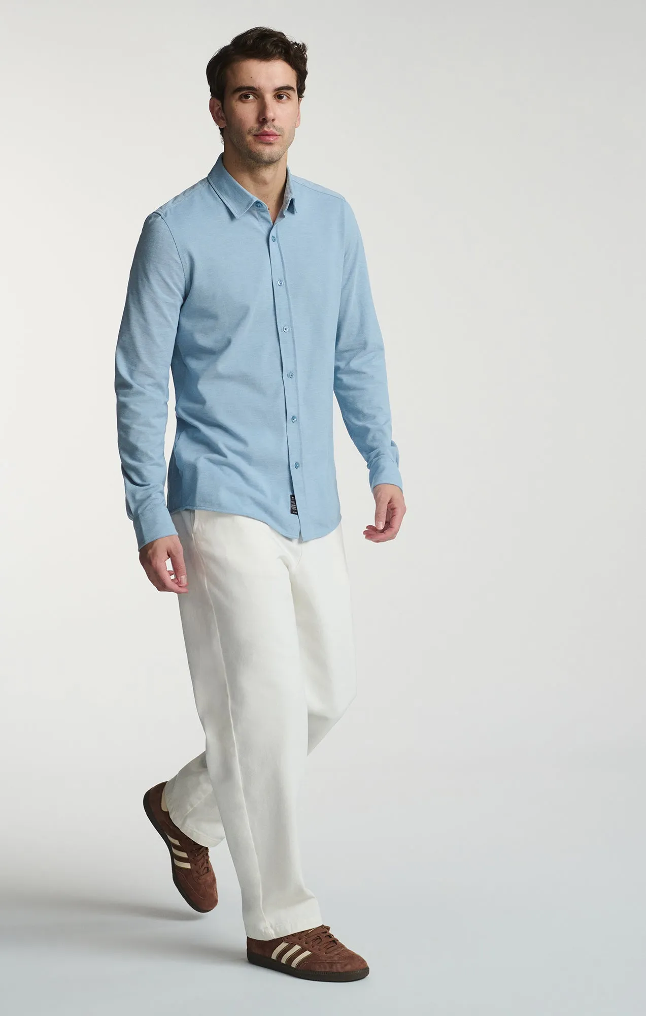 LONG SLEEVE BUTTON-UP SHIRT IN BLUE SHADOW sold by Mavi product image thumbnail 3