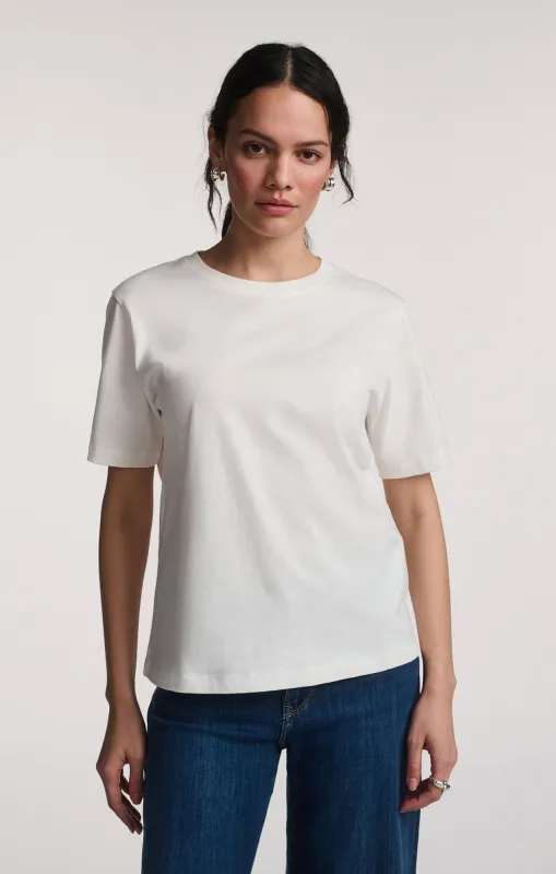 SHORT SLEEVE CREW NECK T-SHIRT IN ANTIQUE WHITE sold by Mavi