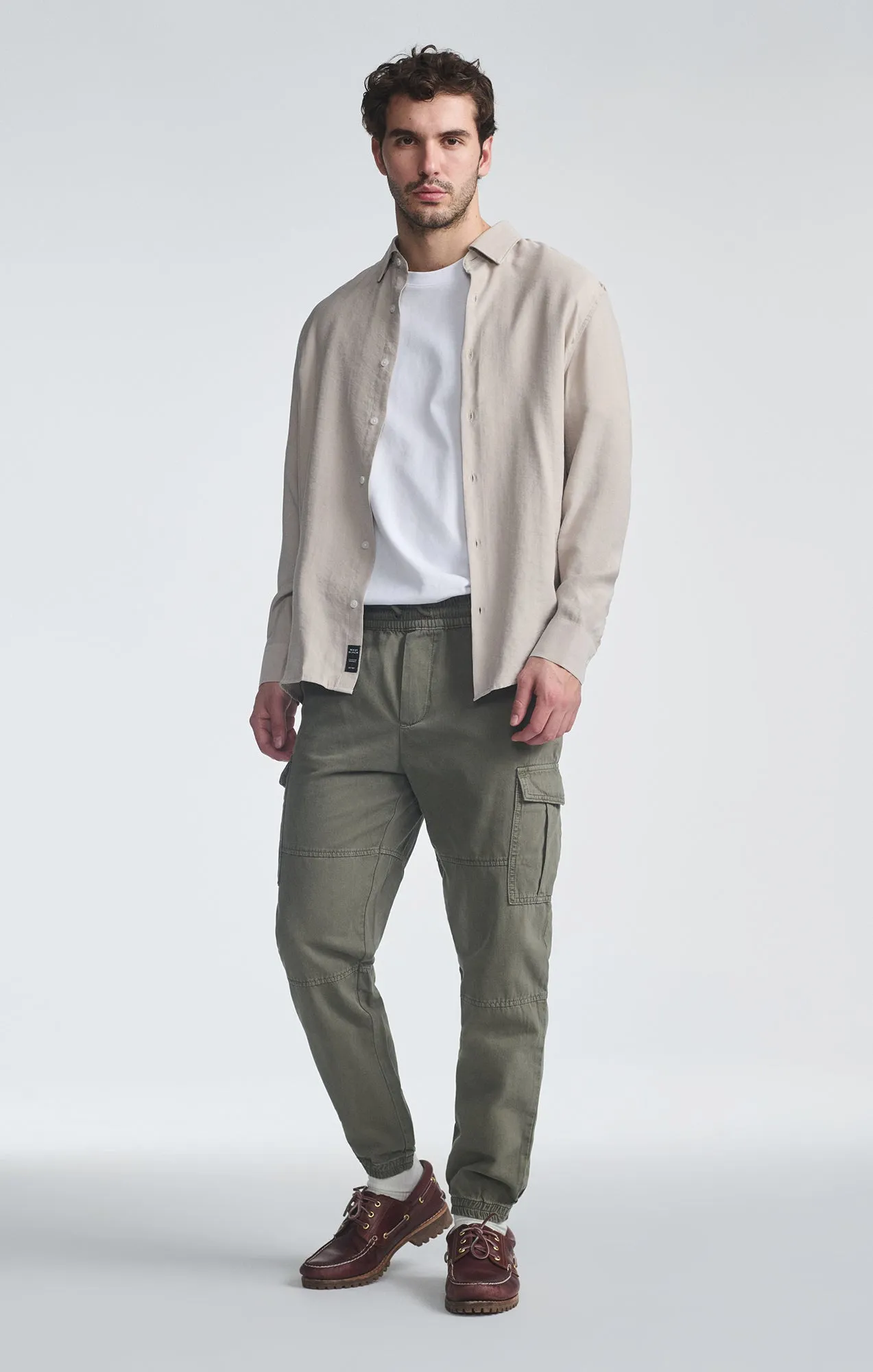 DOUBLE POCKET CUFFED CARGO PANTS IN SMOKEY OLIVE sold by Mavi