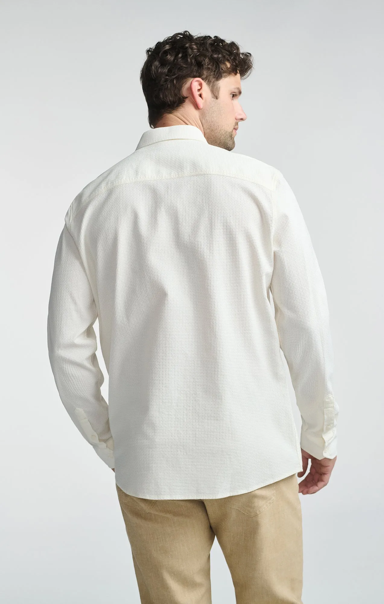 LONG SLEEVE BUTTON-UP SHIRT IN ANTIQUE WHITE sold by Mavi product image thumbnail 4