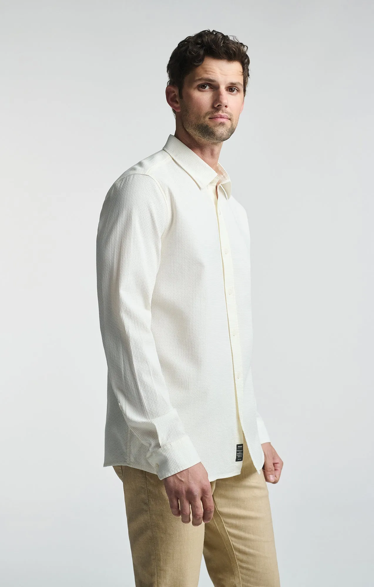 LONG SLEEVE BUTTON-UP SHIRT IN ANTIQUE WHITE sold by Mavi product image thumbnail 2