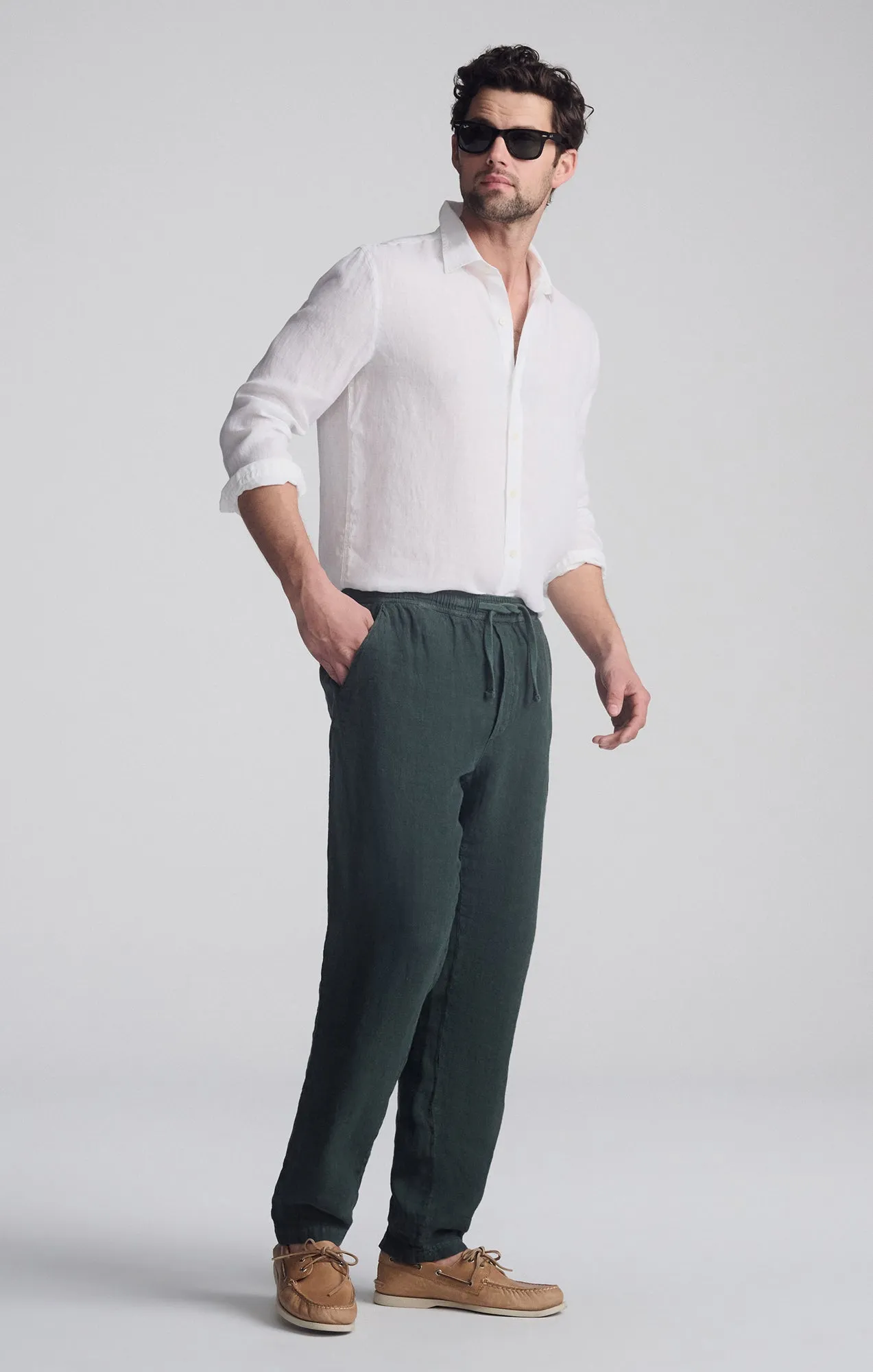 LINEN LONG SLEEVE BUTTON-UP SHIRT IN WHITE sold by Mavi product image thumbnail 5