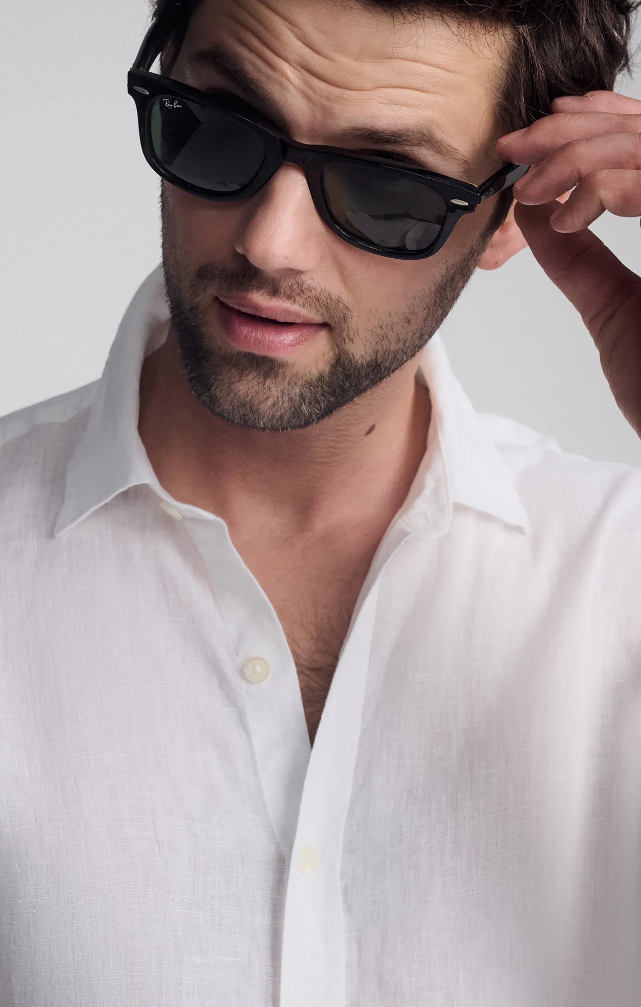 LINEN LONG SLEEVE BUTTON-UP SHIRT IN WHITE sold by Mavi product image thumbnail 4