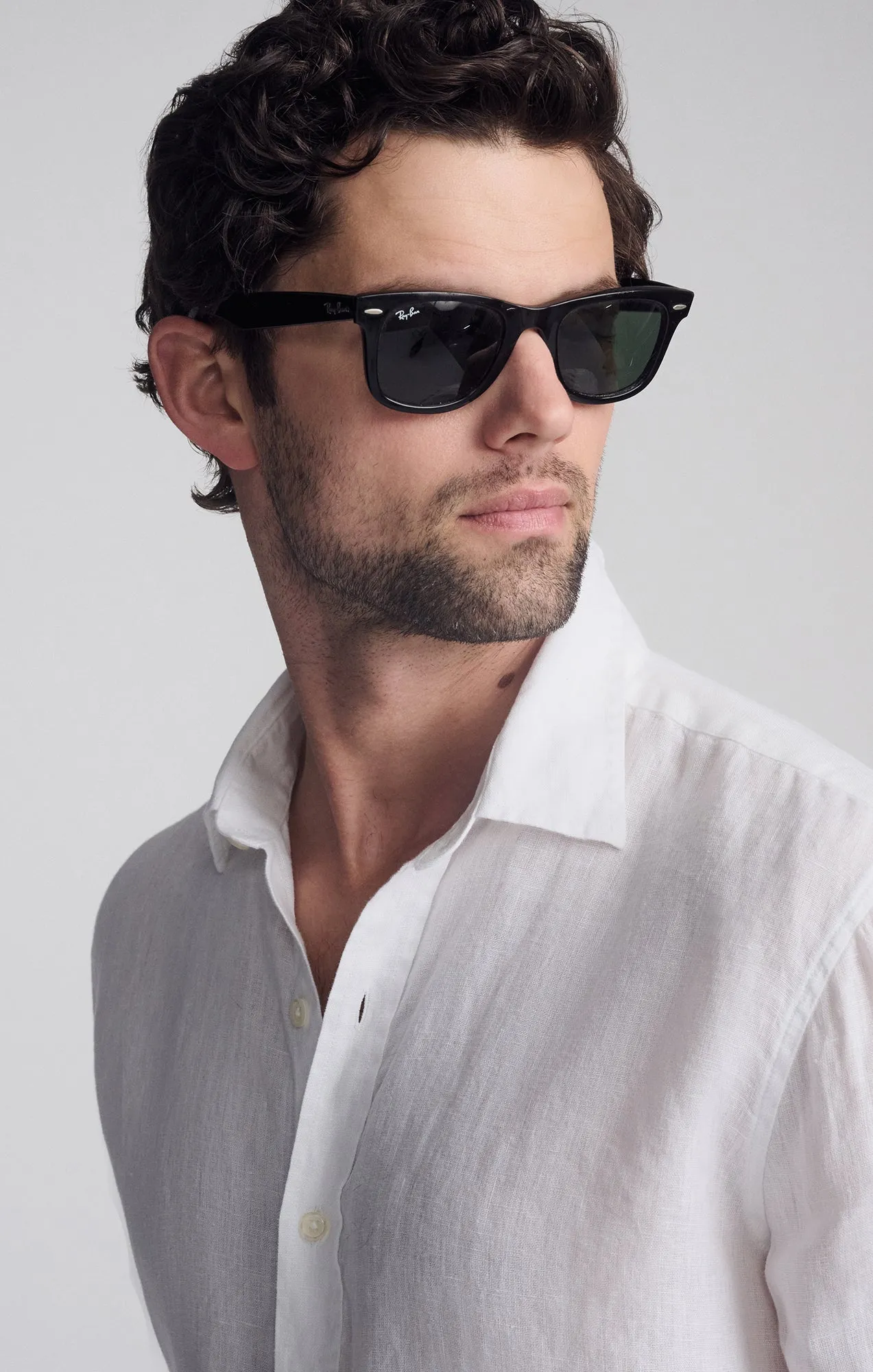 LINEN LONG SLEEVE BUTTON-UP SHIRT IN WHITE sold by Mavi