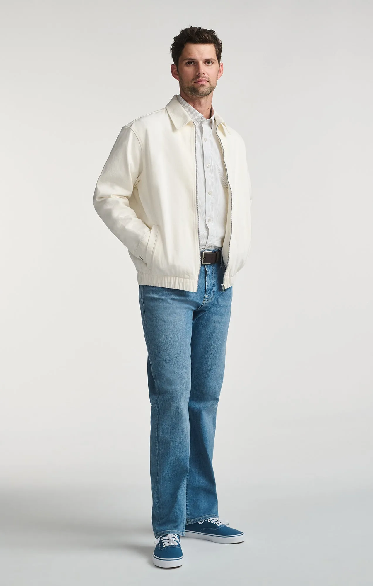 FULL ZIP JACKET IN ANTIQUE WHITE sold by Mavi