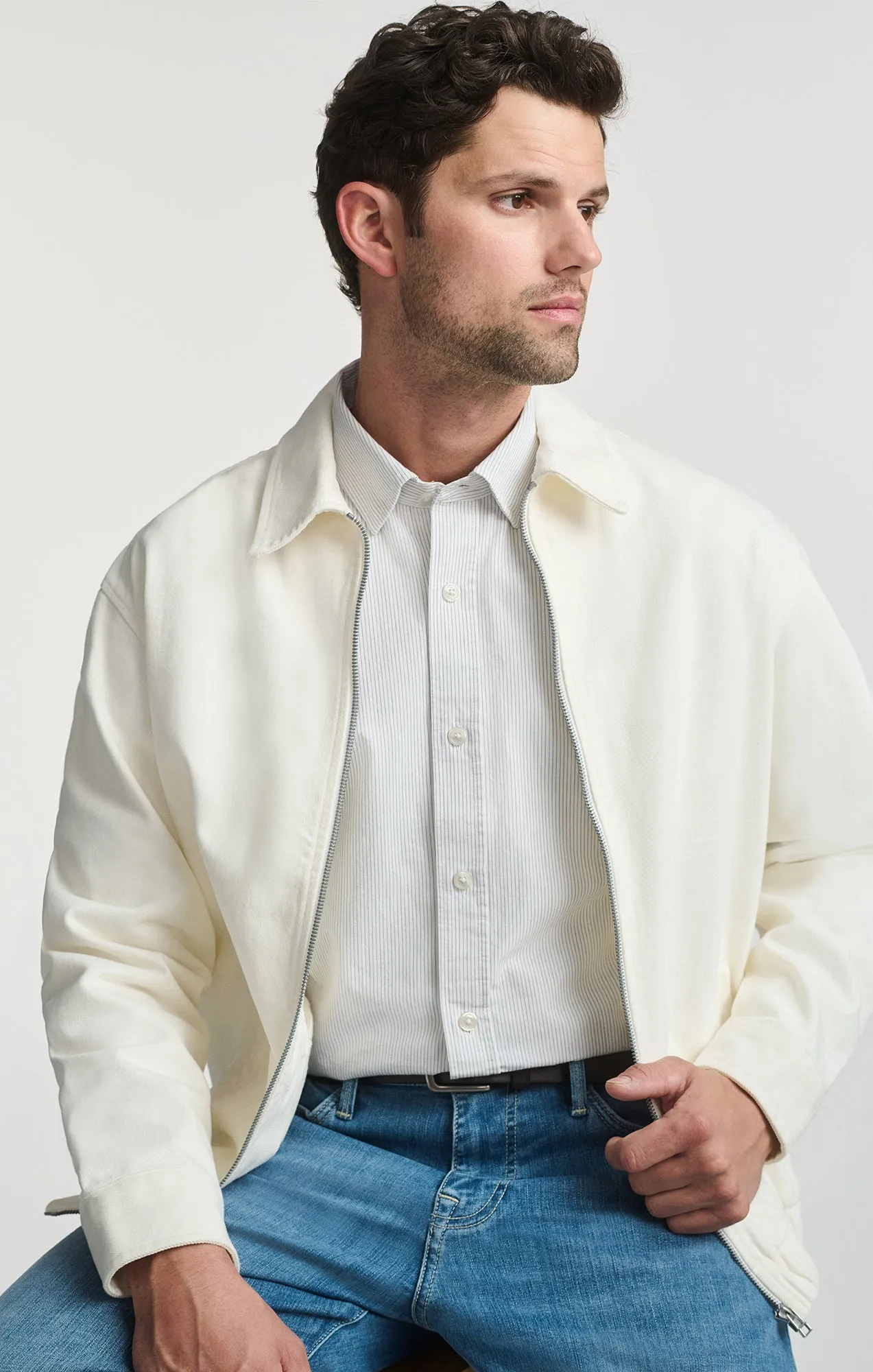 FULL ZIP JACKET IN ANTIQUE WHITE sold by Mavi product image thumbnail 5
