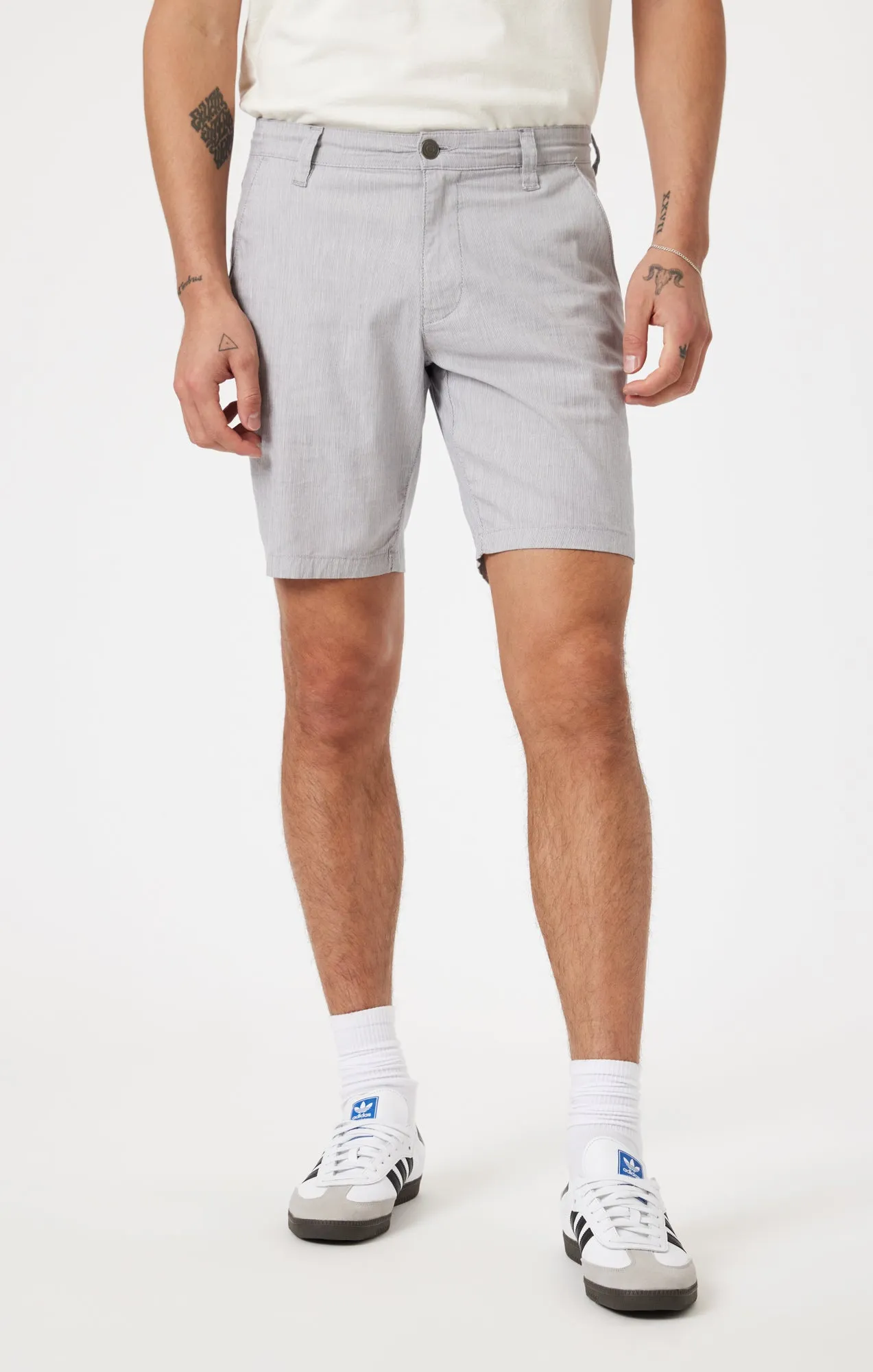 NOAH SHORTS IN LIGHT GREY LINEN STRIPE sold by Mavi product image thumbnail 5