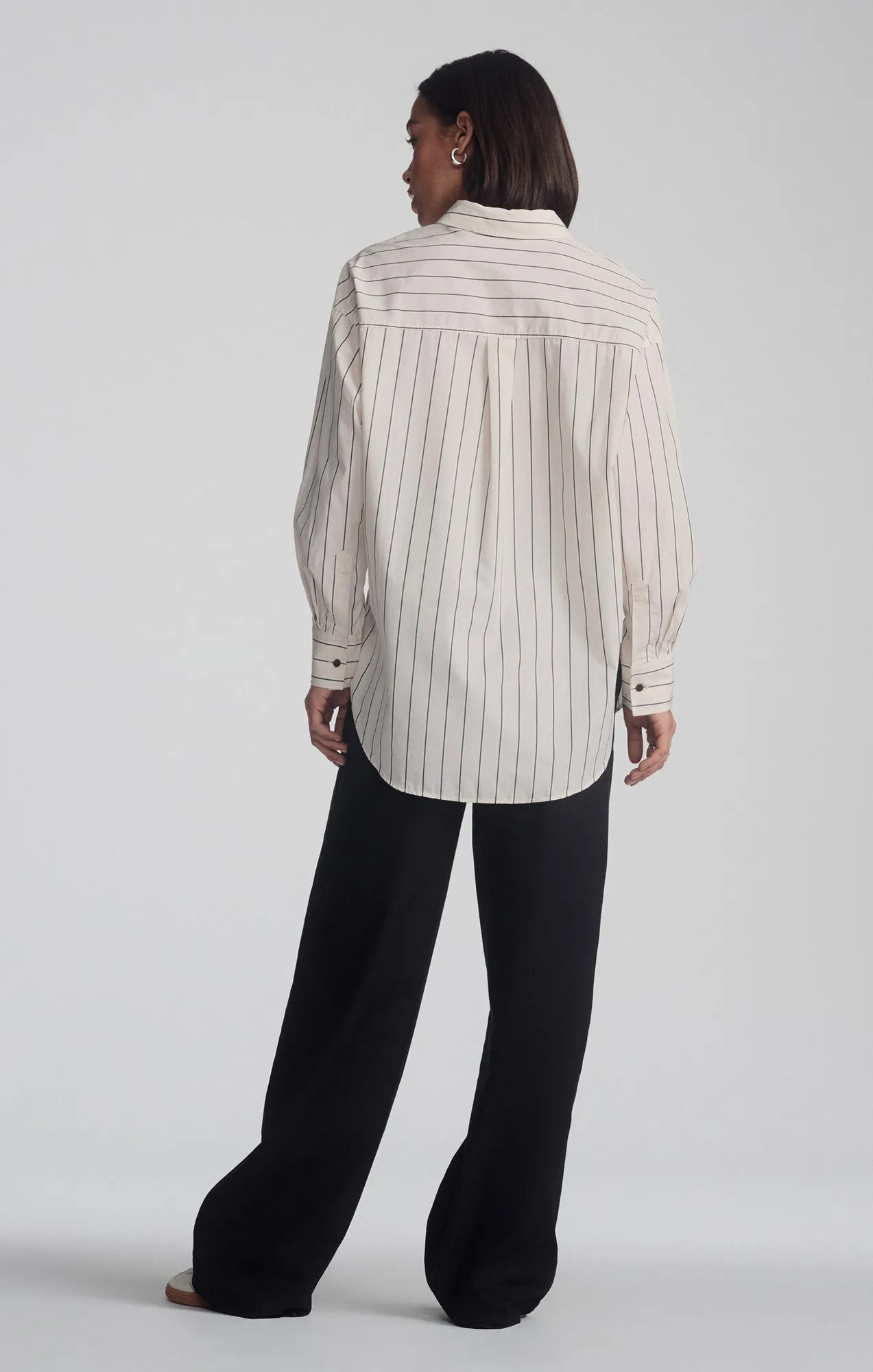 LONG SLEEVE BUTTON-UP SHIRT IN ANTRASIT STRIPE sold by Mavi product image thumbnail 3