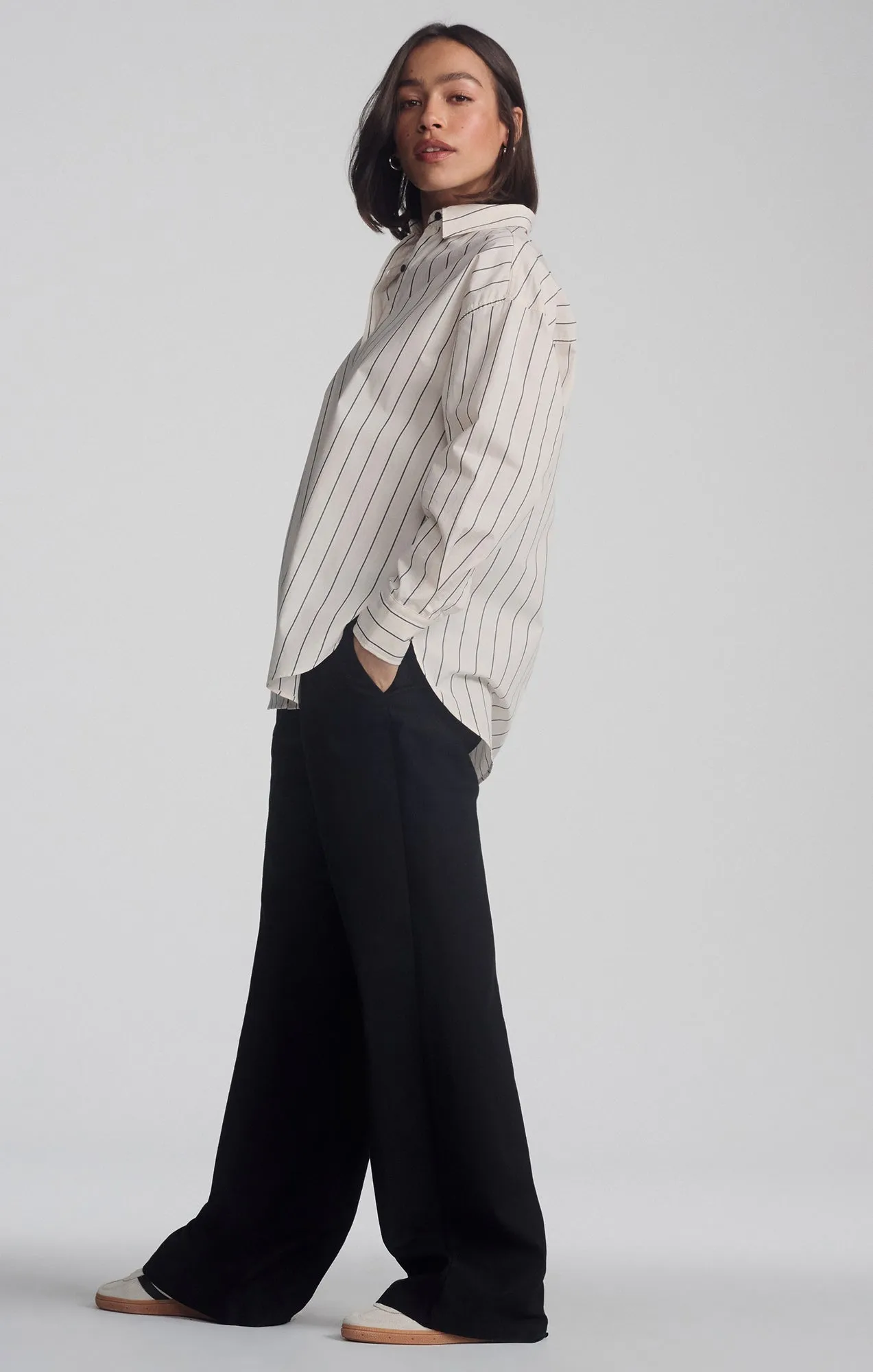 LONG SLEEVE BUTTON-UP SHIRT IN ANTRASIT STRIPE sold by Mavi product image thumbnail 5