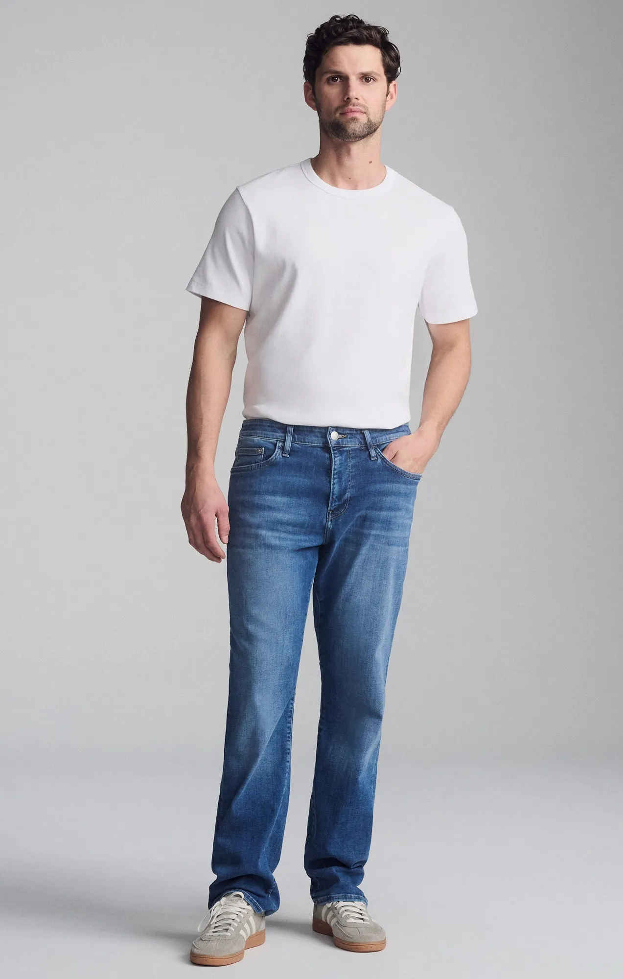 MATT RELAXED STRAIGHT LEG IN DARK BRUSHED FEATHER BLUE sold by Mavi