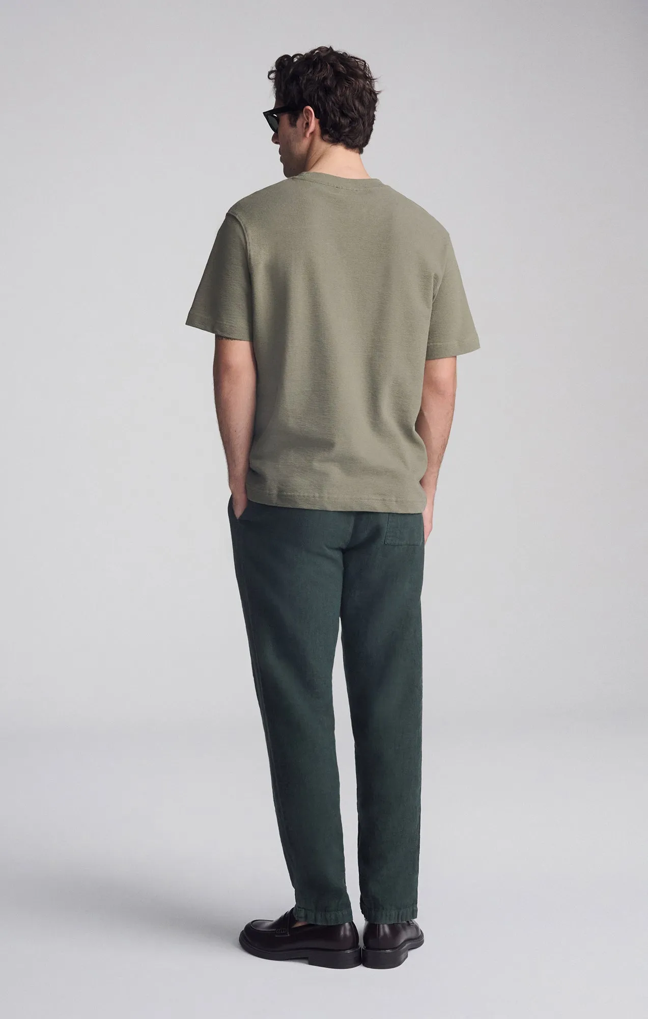 SHORT SLEEVE CREW NECK T-SHIRT IN DUSTY OLIVE sold by Mavi product image thumbnail 5