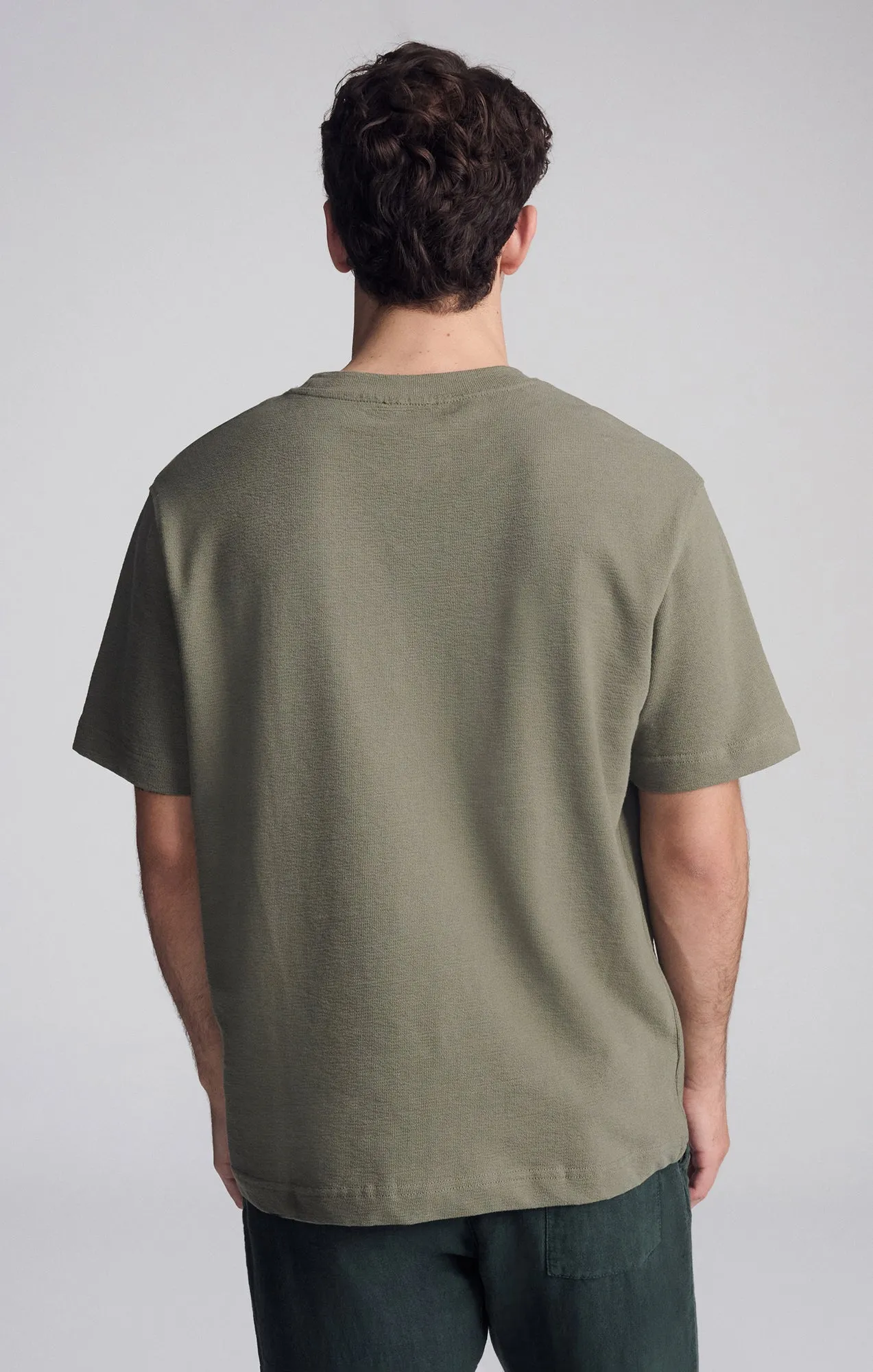 SHORT SLEEVE CREW NECK T-SHIRT IN DUSTY OLIVE sold by Mavi product image thumbnail 3