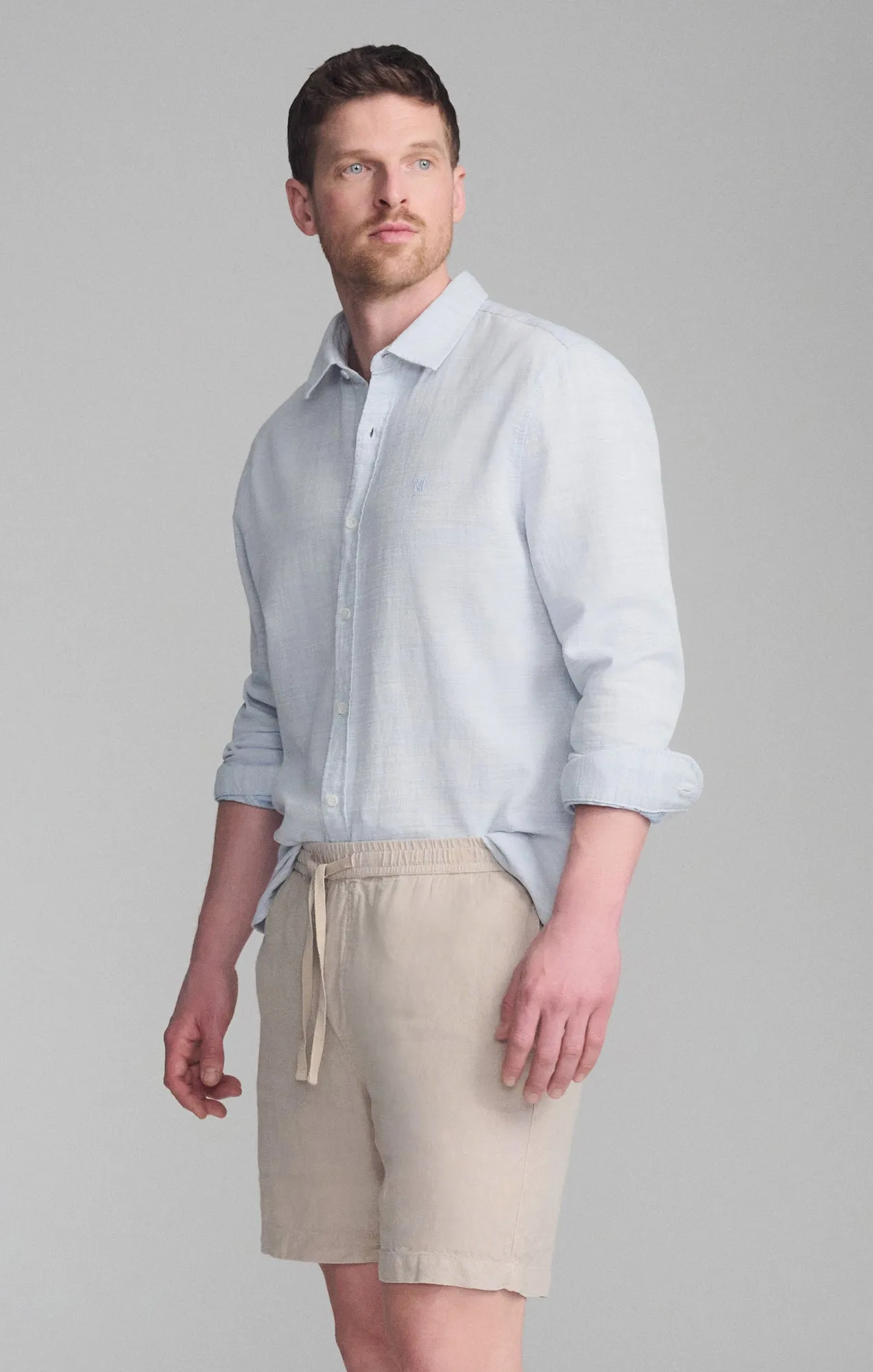 LONG SLEEVE BUTTON-UP SHIRT IN BLUE YONDER sold by Mavi