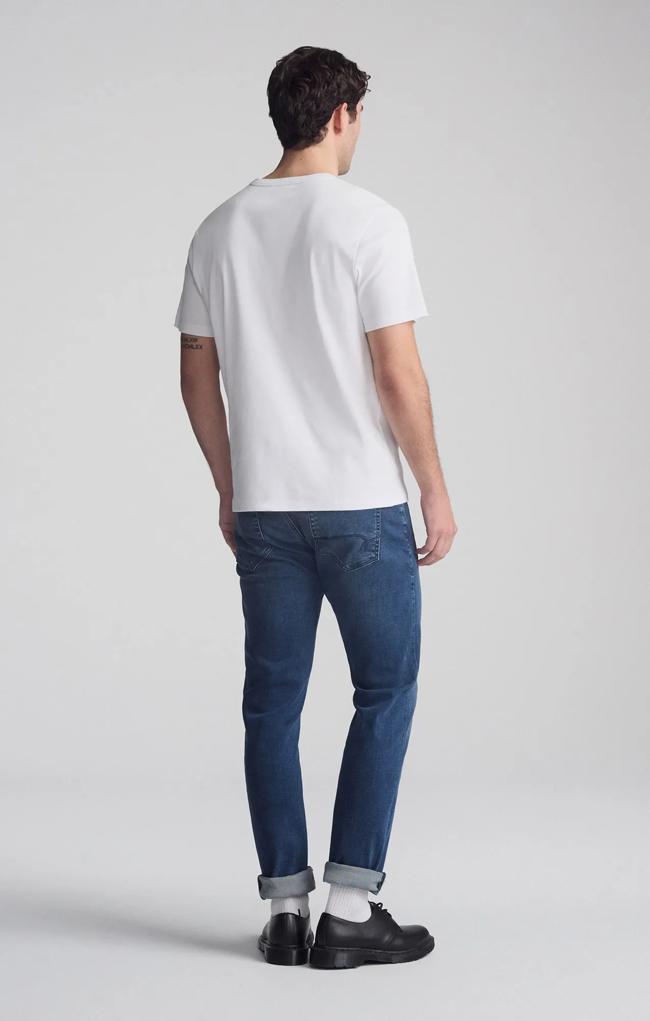 RIBBED SHORT SLEEVE CREW NECK T-SHIRT IN WHITE sold by Mavi product image thumbnail 3