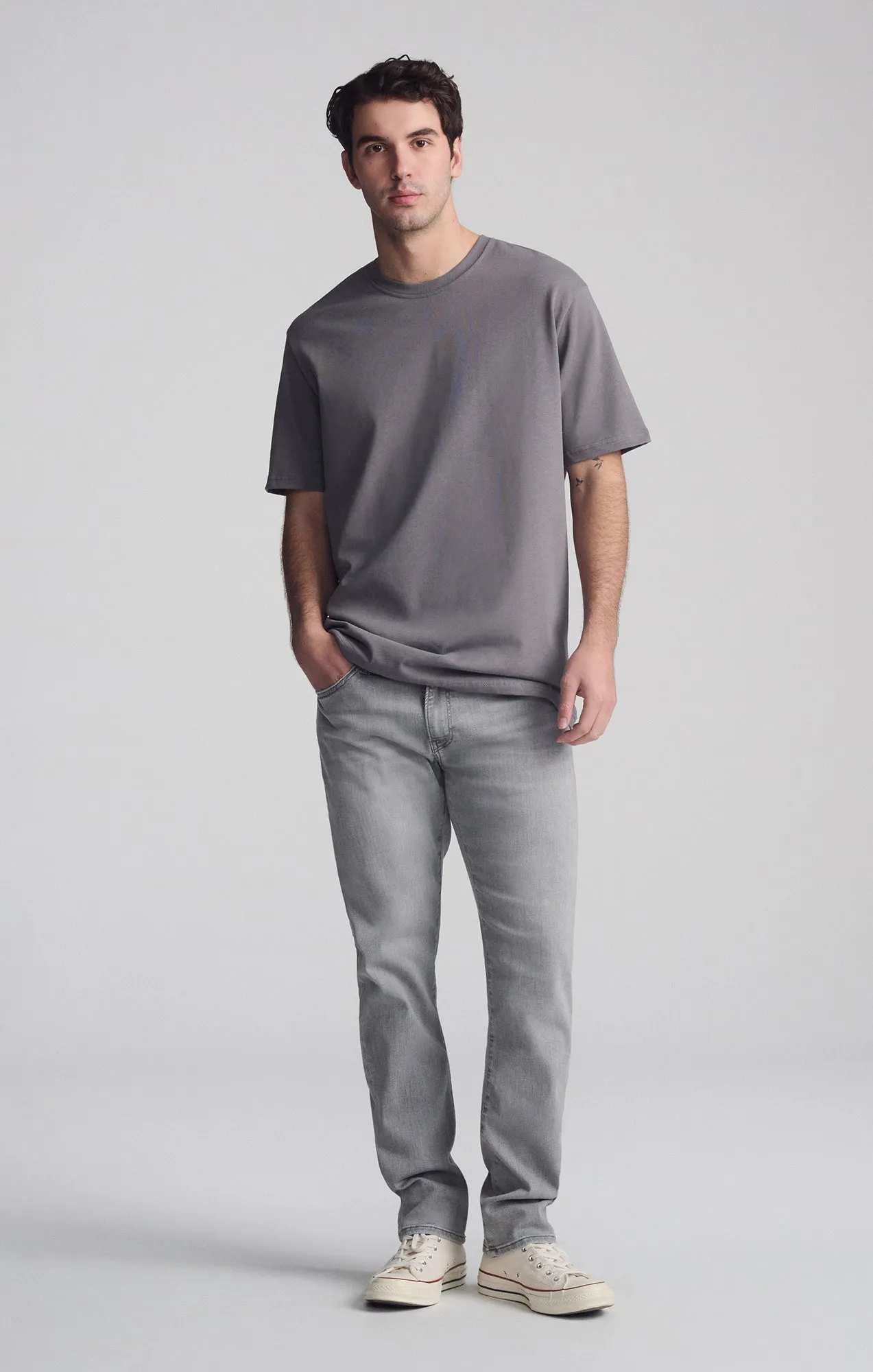 SHORT SLEEVE CREW NECK T-SHIRT IN QUIET SHADE sold by Mavi product image thumbnail 2