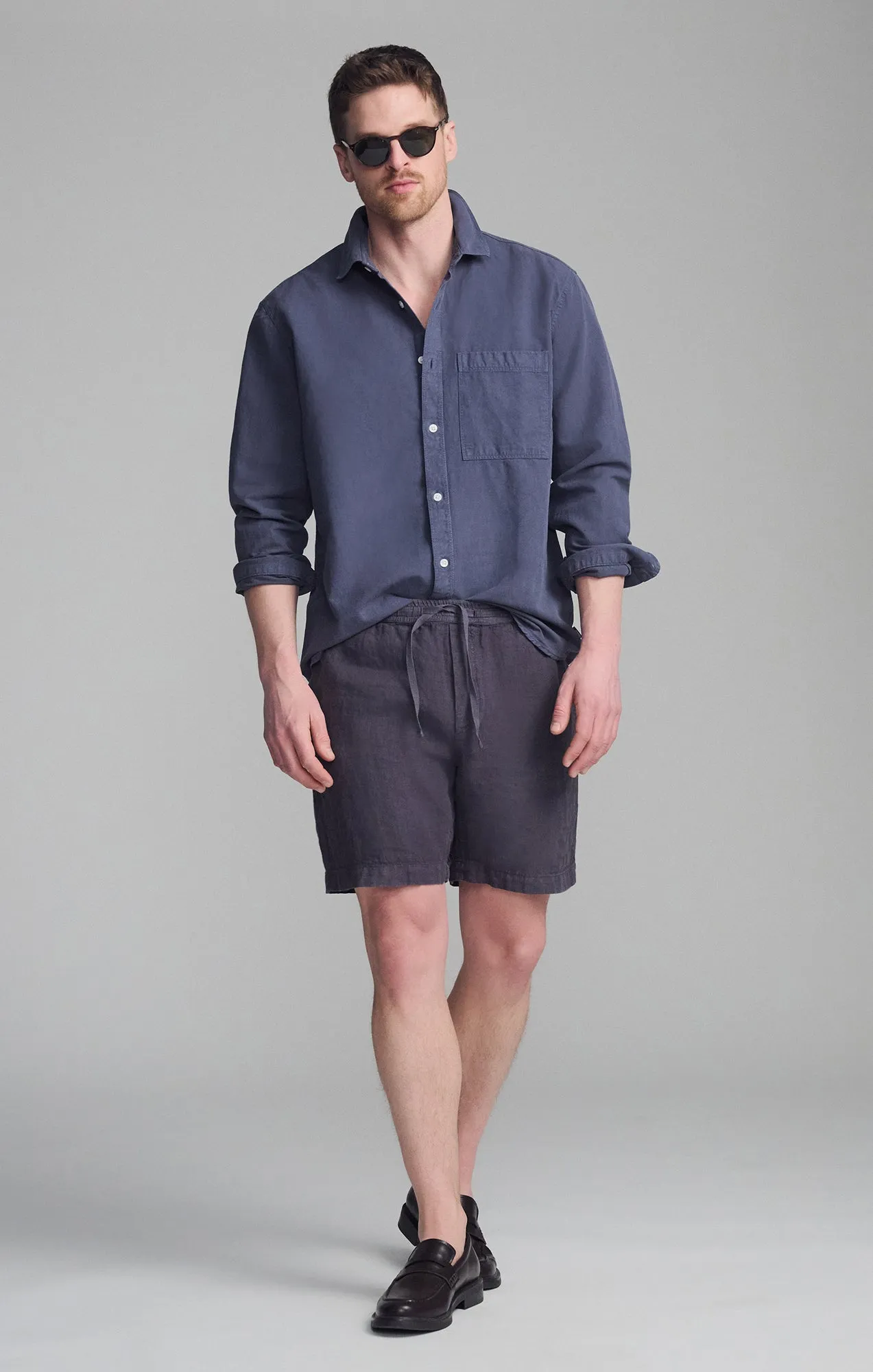 ONE POCKET LONG SLEEVE BUTTON-UP SHIRT IN OUTER SPACE sold by Mavi product image thumbnail 2