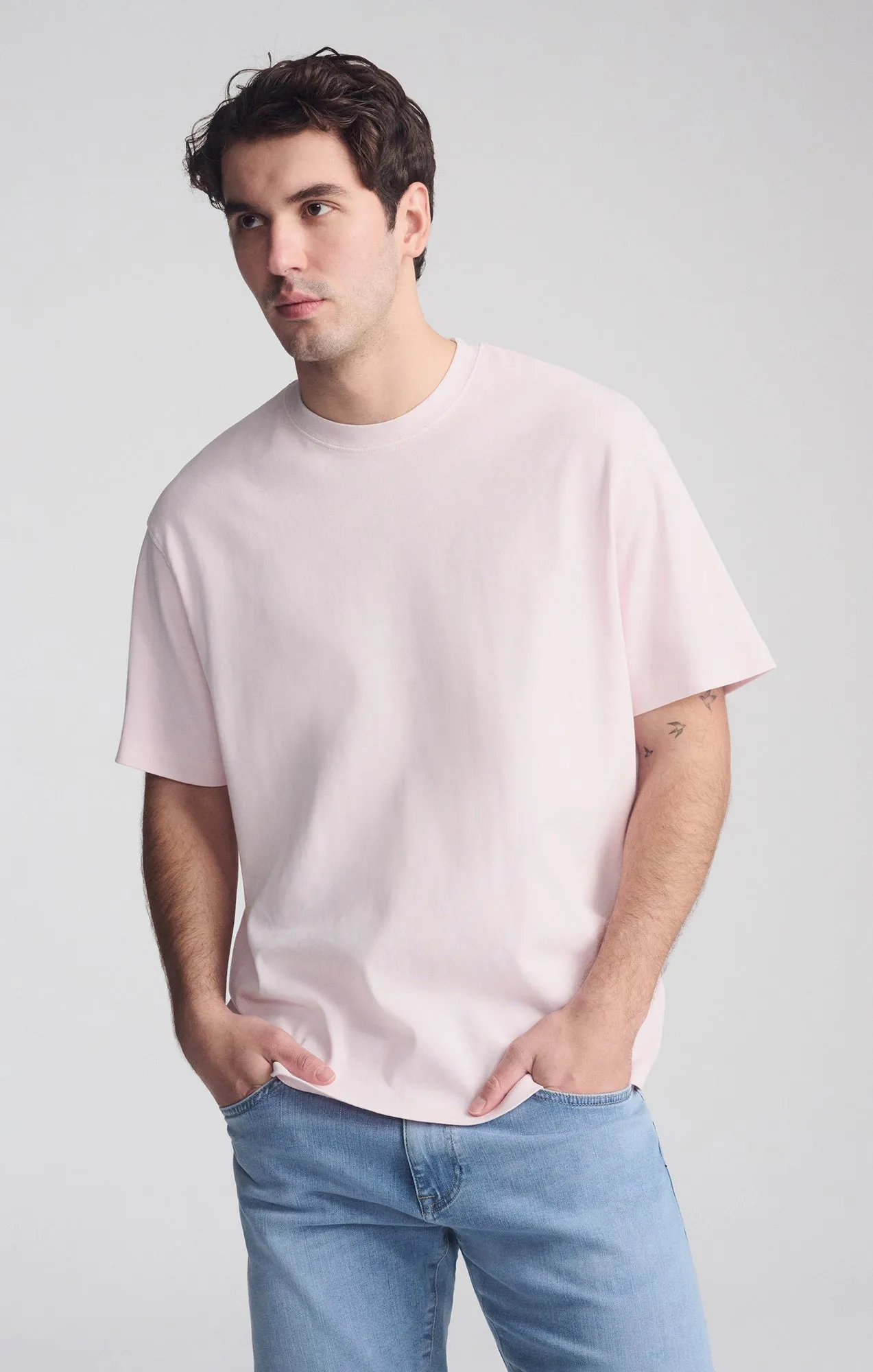 SHORT SLEEVE CREW NECK T-SHIRT IN SHRINKING VIOLET sold by Mavi