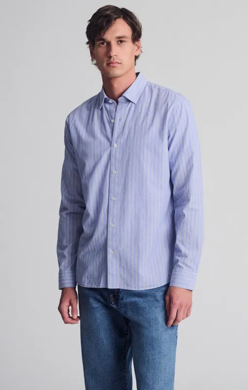 STRIPED LONG SLEEVE BUTTON-UP SHIRT IN HEATHER sold by Mavi