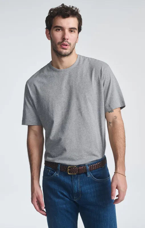SHORT SLEEVE CREW NECK T-SHIRT IN GREY MELANGE sold by Mavi