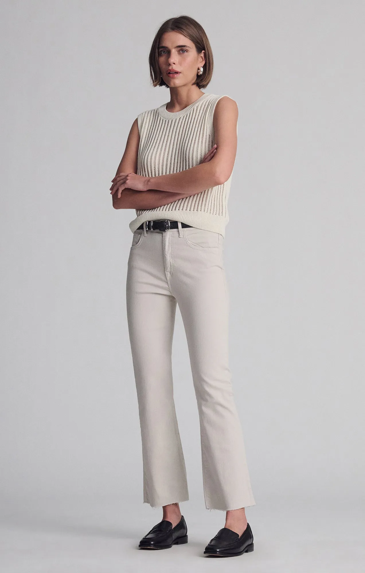 ANIKA CROPPED FLARE IN FROST FLEX BLUE sold by Mavi