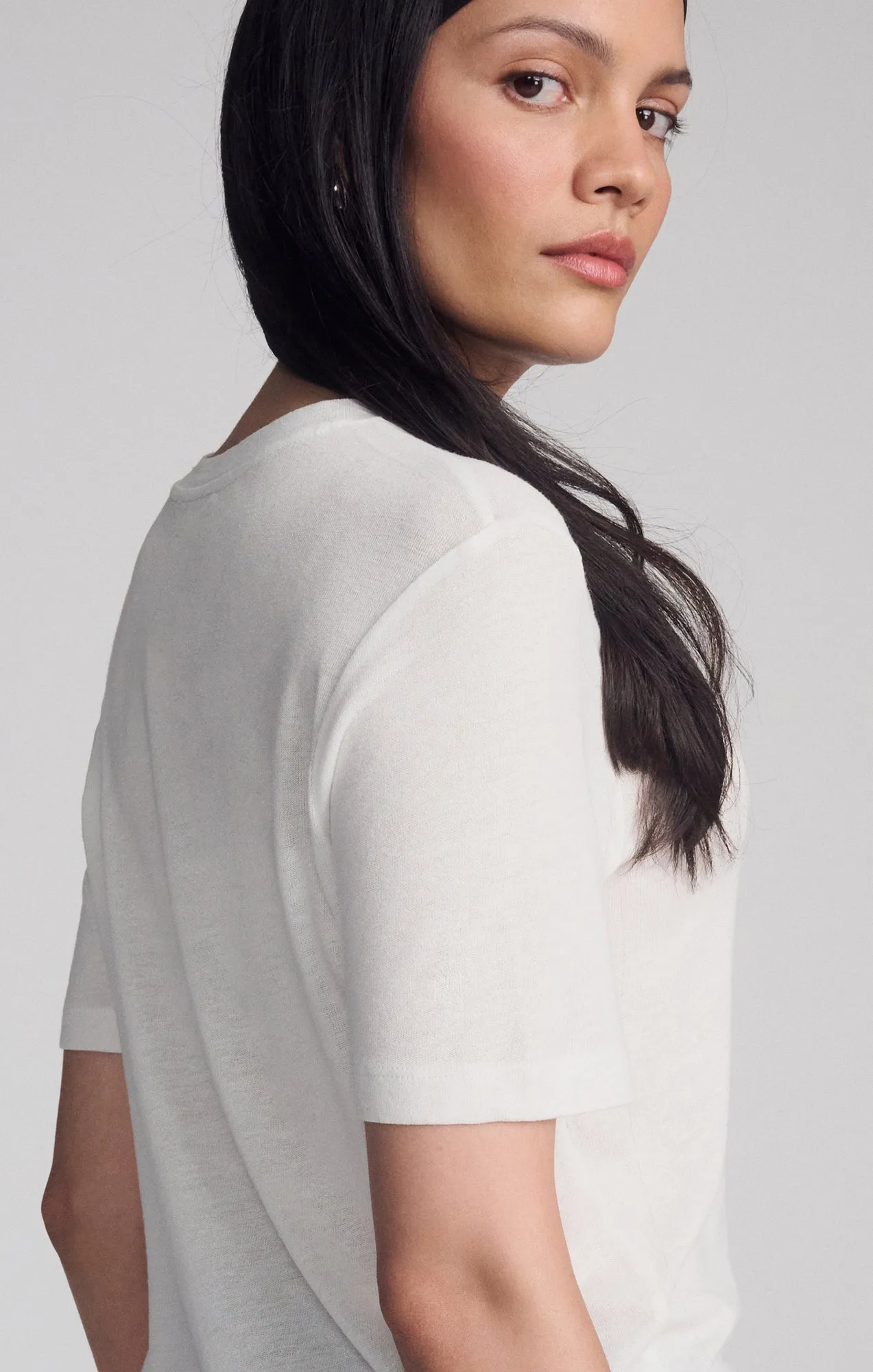 MODERN JERSEY T-SHIRT IN COCONUT MILK sold by Mavi product image thumbnail 4