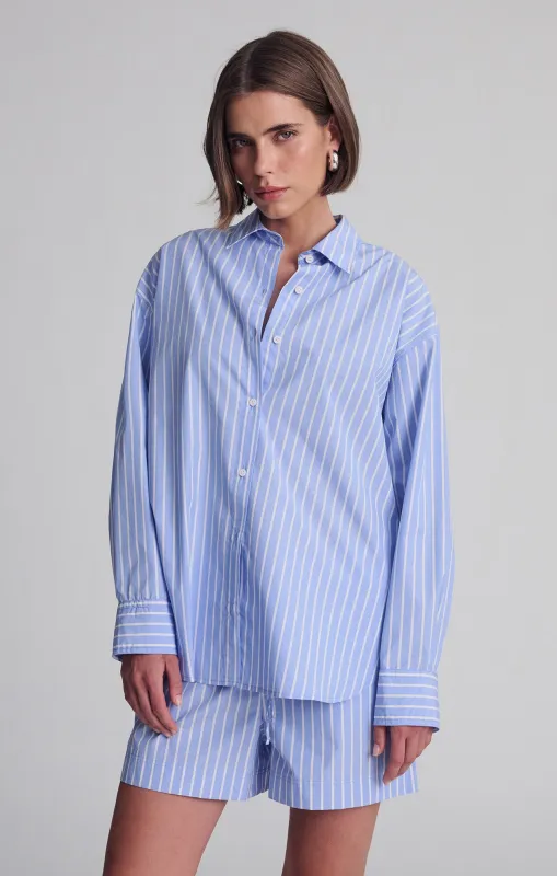 LONG SLEEVE BUTTON-UP SHIRT IN BLUE STRIPE sold by Mavi
