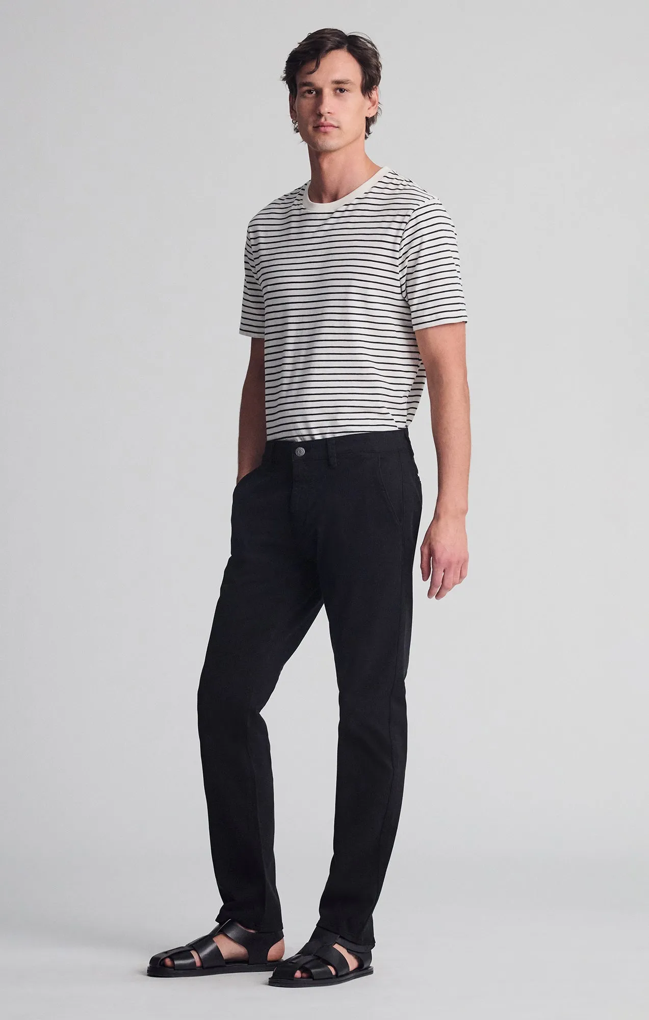 MILTON SLIM STRAIGHT CHINO IN BLACK CASUAL TWILL sold by Mavi