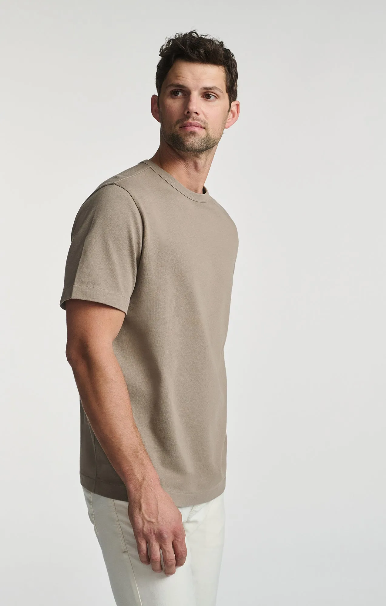SHORT SLEEVE CREW NECK T-SHIRT IN BRINDLE sold by Mavi