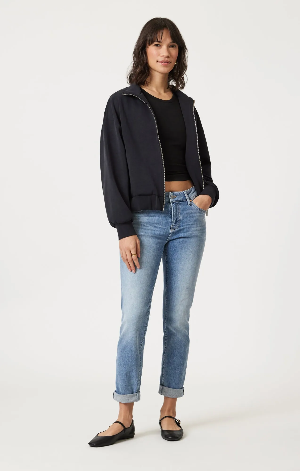 EMMA SLIM BOYFRIEND IN LIGHT BRUSHED FLEX BLUE sold by Mavi