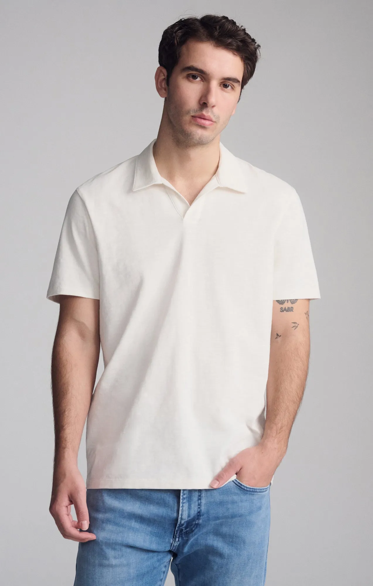 POLO SHIRT IN ANTIQUE WHITE sold by Mavi