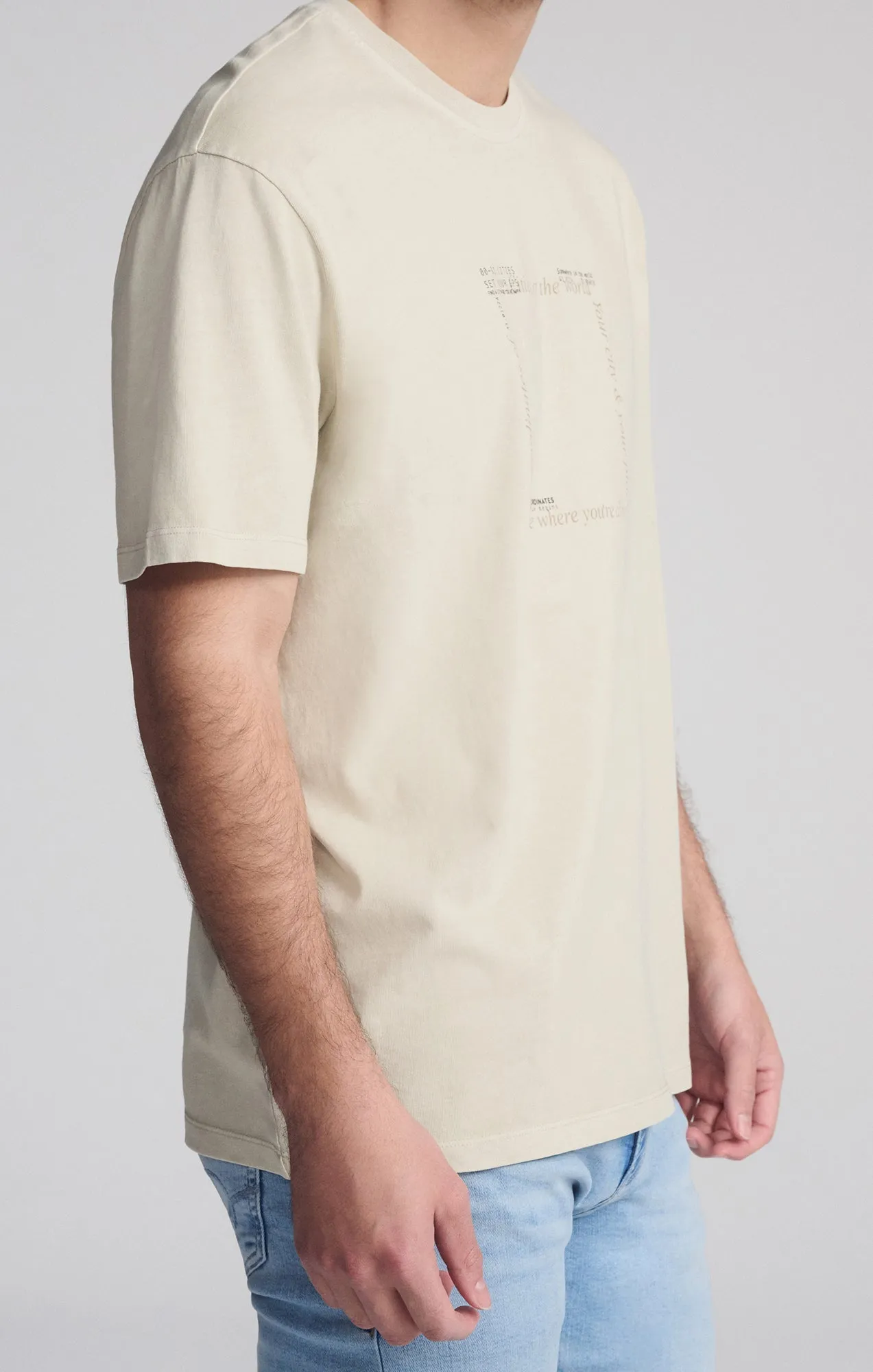 GRAPHIC CREW NECK T-SHIRT IN PELICAN sold by Mavi product image thumbnail 5