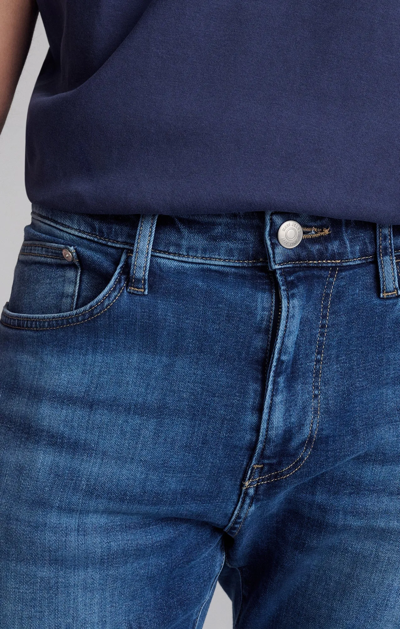 ZACH STRAIGHT LEG IN DARK BRUSHED FEATHER BLUE sold by Mavi product image thumbnail 3