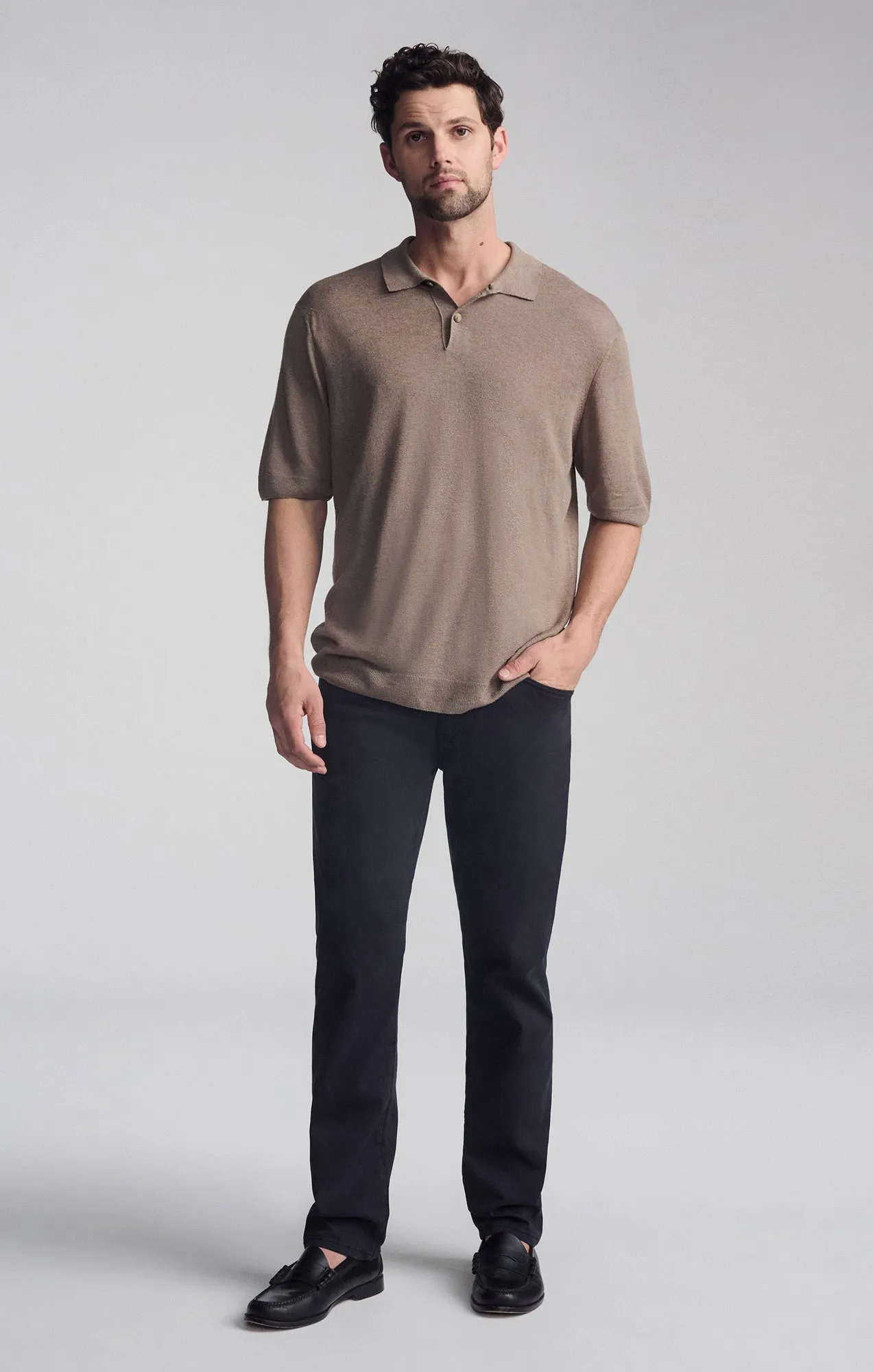 SHORT SLEEVE POLO SWEATER IN BRINDLE sold by Mavi product image thumbnail 4
