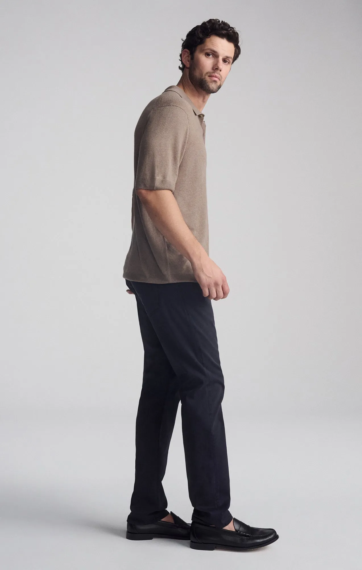SHORT SLEEVE POLO SWEATER IN BRINDLE sold by Mavi product image thumbnail 2